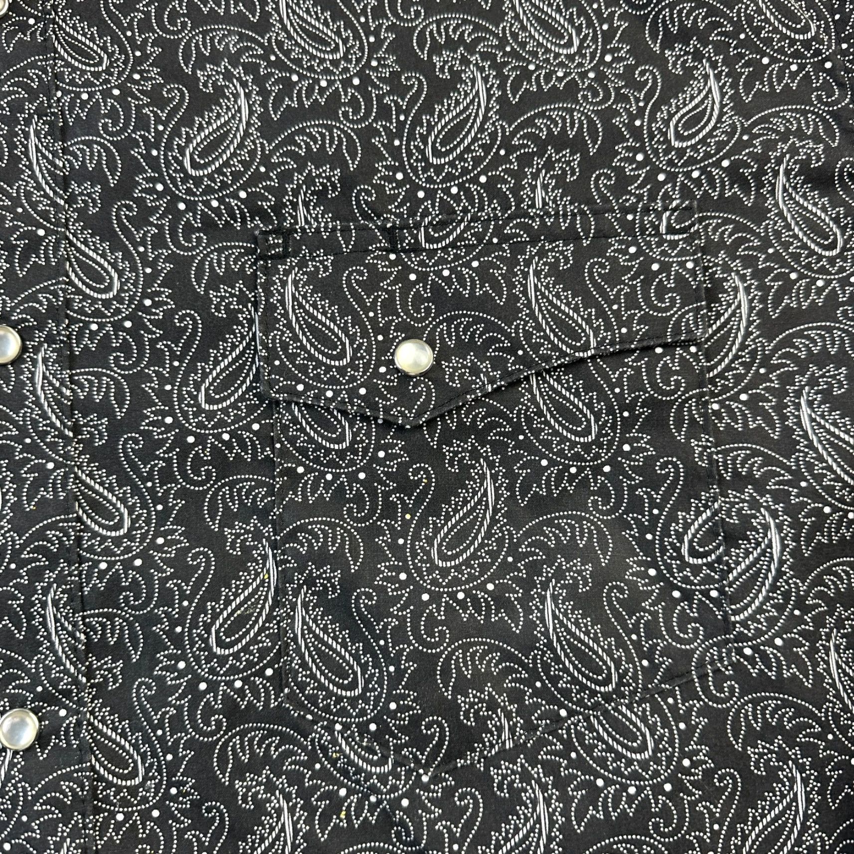 Wrangler VINTAGE Wrangler Shirt Mens XL Black Paisley All over Print Pearl Snap Western Size US XL / EU 56 / 4 - 5 Thumbnail