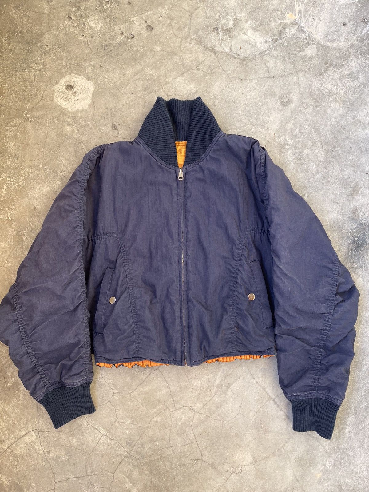 Issey Miyake × Tsumori Chisato 90s ISSEY MIYAKE CROPED REVERSIBLE BOMBER JACKET Size US L / EU 52-54 / 3 - 3 Thumbnail