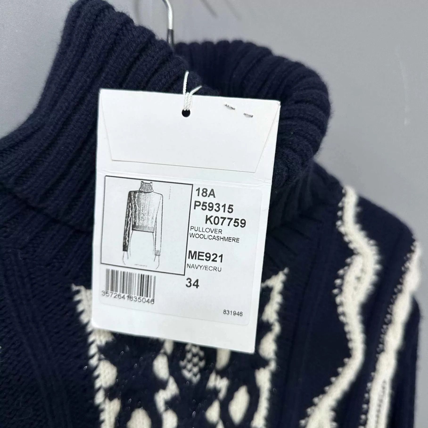Chanel Chanel Burger Series blue white knit sweater 34 Size XS / US 0-2 / IT 36-38 - 4 Thumbnail