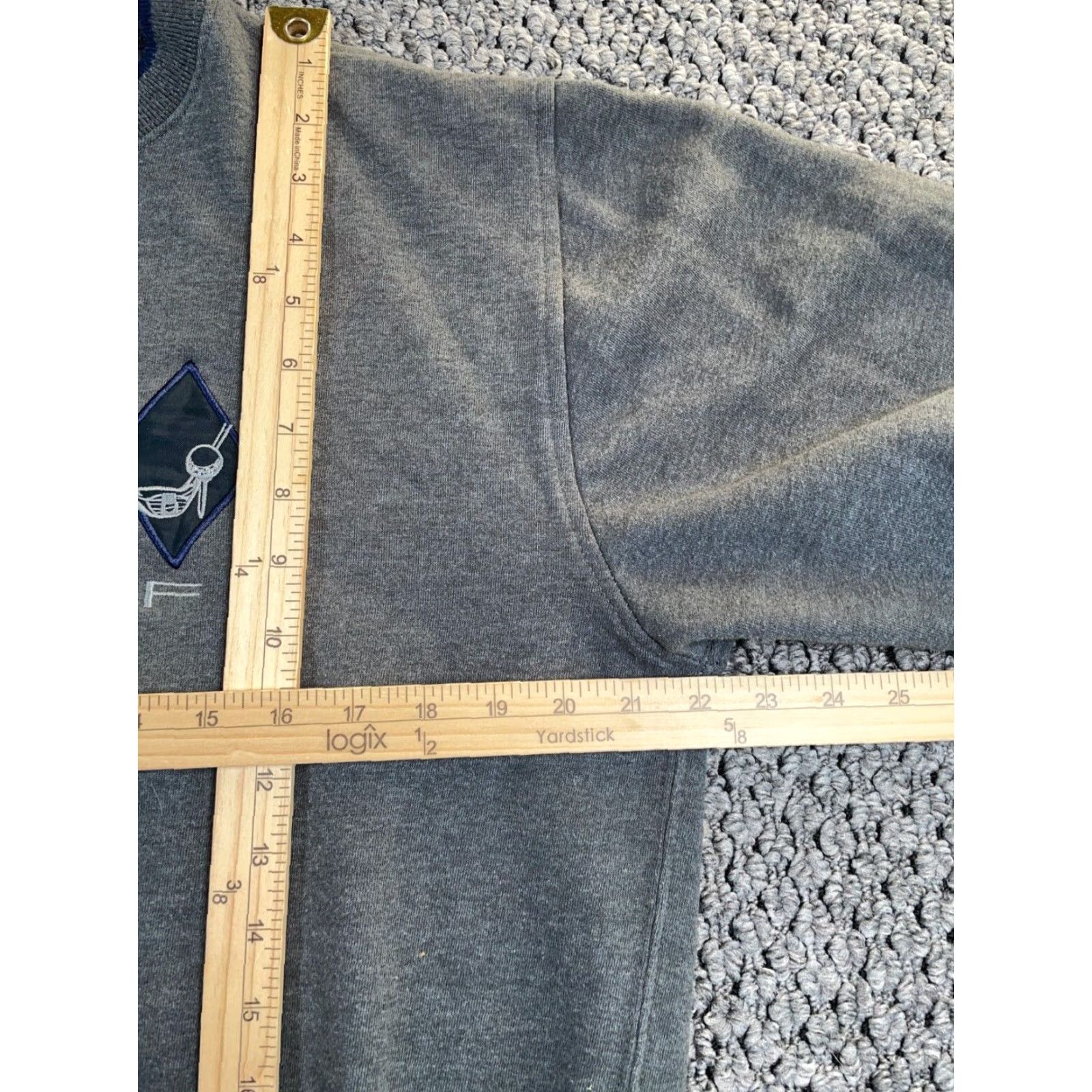 Vintage VTG Yes Embroidered Golf World Tour Sweatshirt Adult Medium Dark Gray Crewneck Men's Focus Brand Size US M / EU 48-50 / 2 - 6 Thumbnail