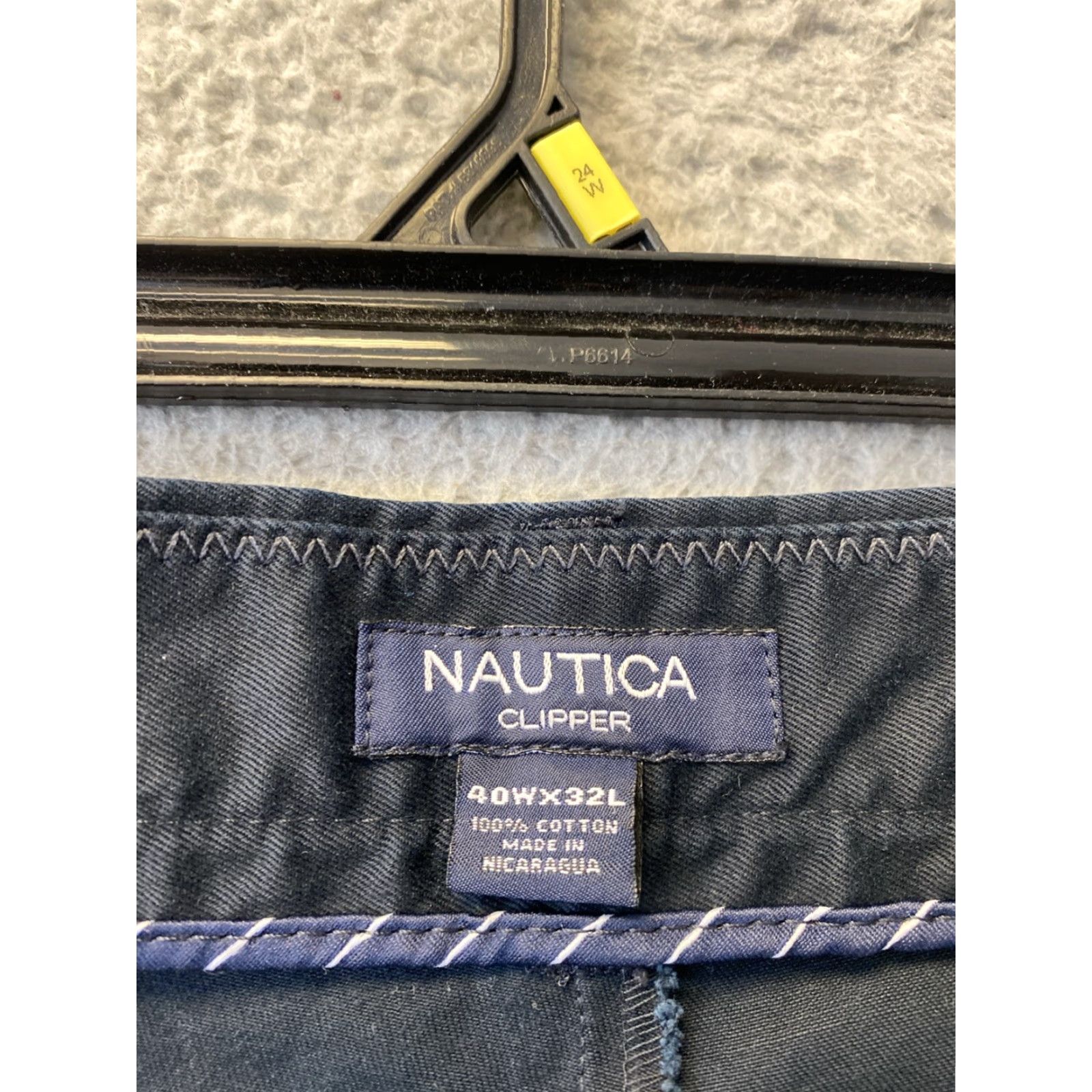 Nautica Nautica Pants Mens 40 x 32 Chino Regular Black 100% Cotton /90s Nautical Beach Preppy Size US 40 / EU 56 - 3 Thumbnail