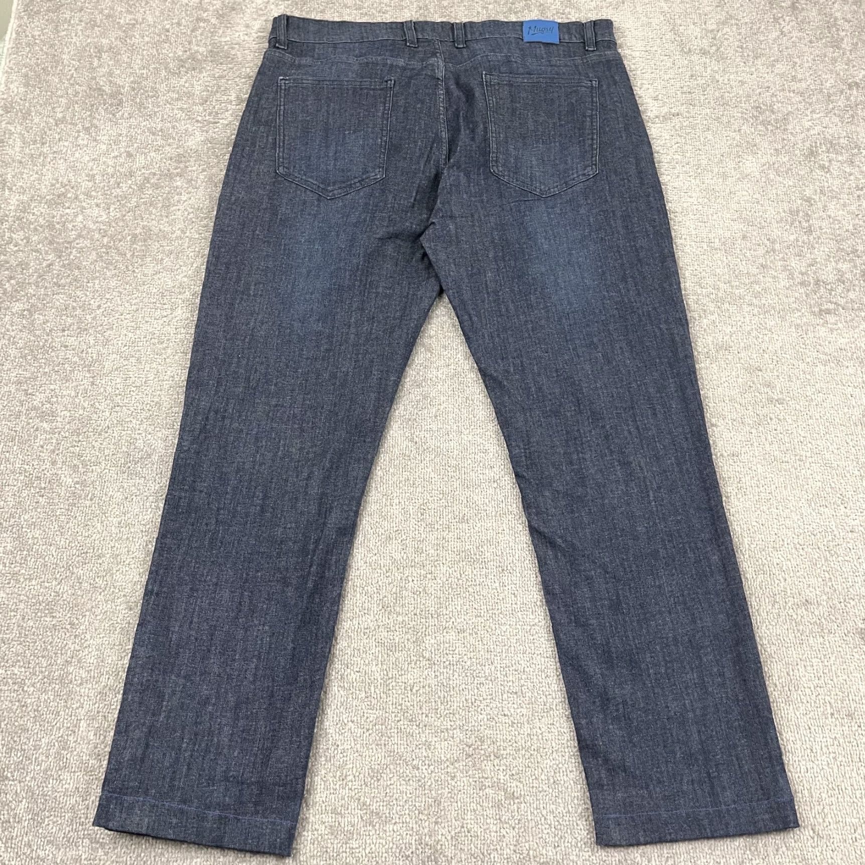 Denime Mugsy Jeans Men 40 x 31 Blue Straight Leg Stretch Denim Casual Pants Size US 40 / EU 56 - 4 Thumbnail