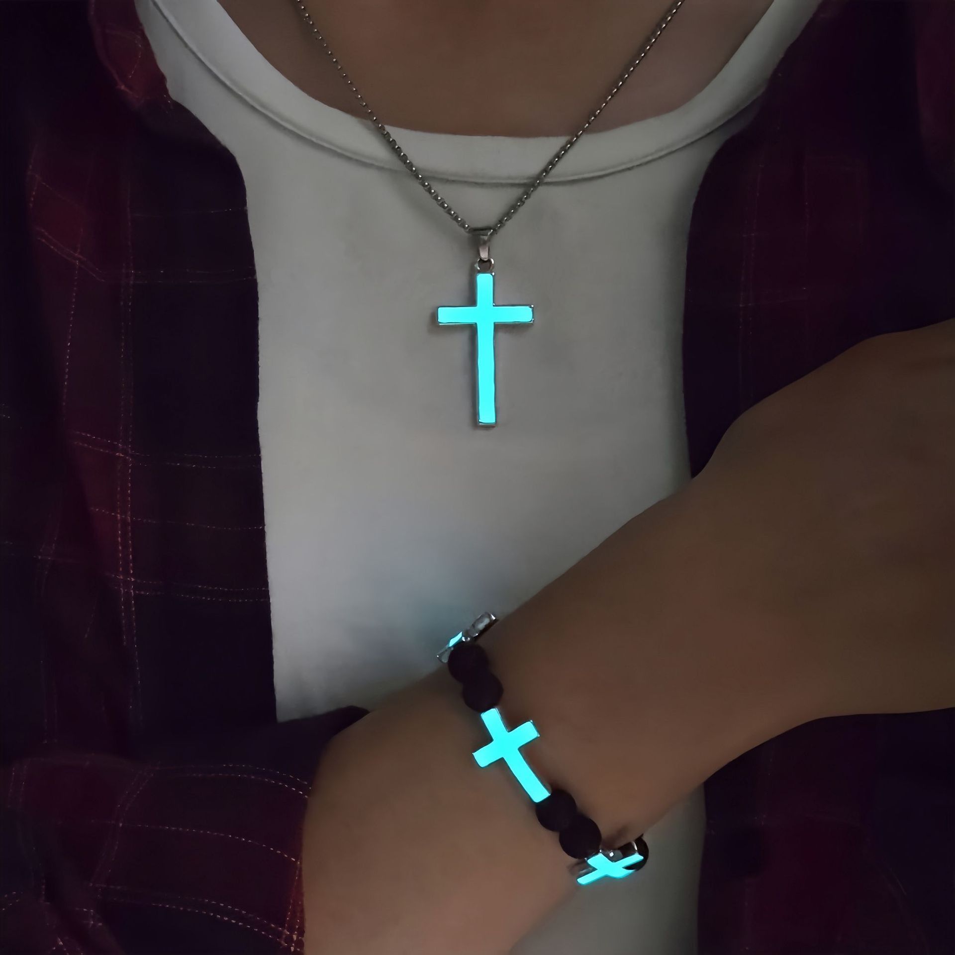 Other Luminous Cross Bracelet Necklace Size ONE SIZE - 1 Thumbnail