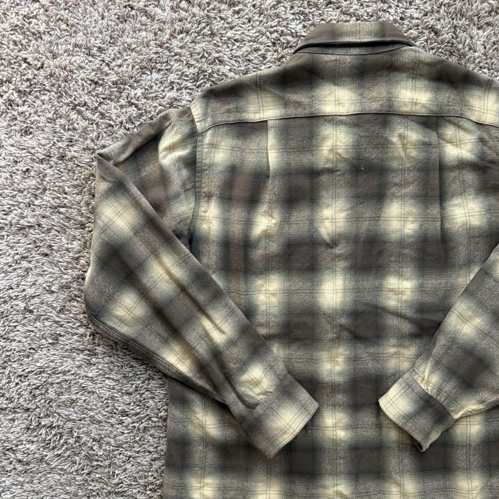 Pendleton × Vintage Vintage Pendleton Shadow Plaid Green Brown Wool Button Shirt Size US M / EU 48-50 / 2 - 6 Thumbnail
