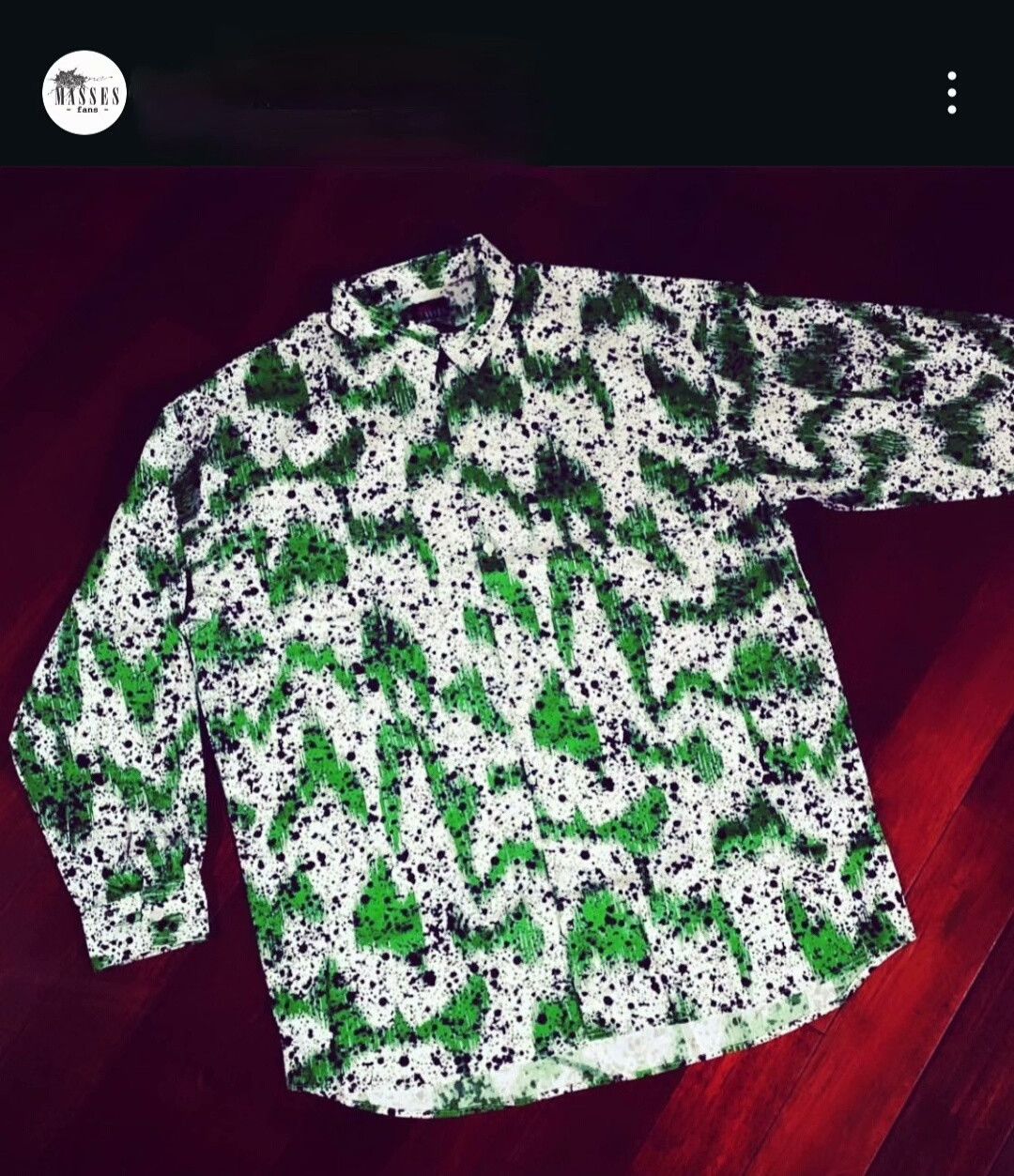 Massive Masses Green Stain Shirt Size US XL / EU 56 / 4 - 1 Thumbnail