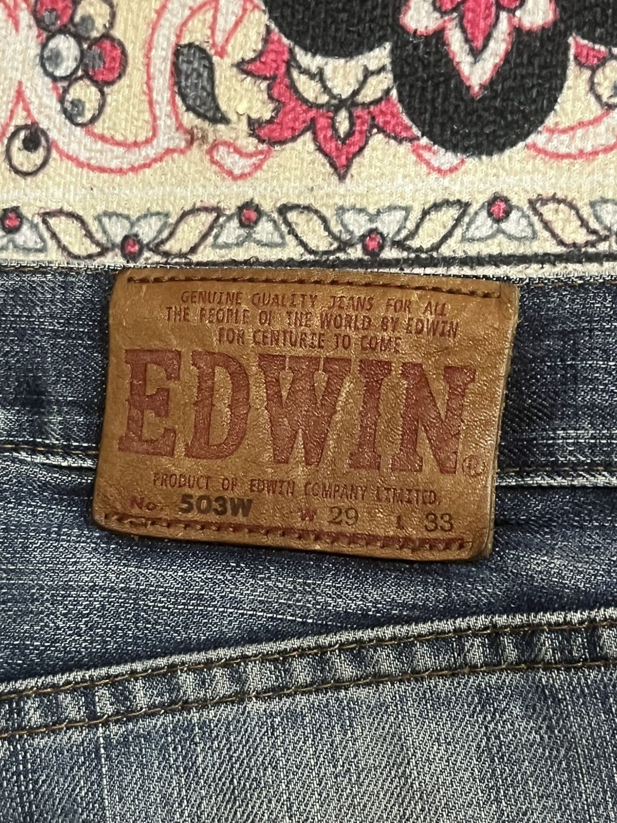 Kapital ⚡️Distressed⚡️Vintage Edwin 503w Blue Washed Ripped Patch Jean Size US 28 / EU 44 - 8 Thumbnail