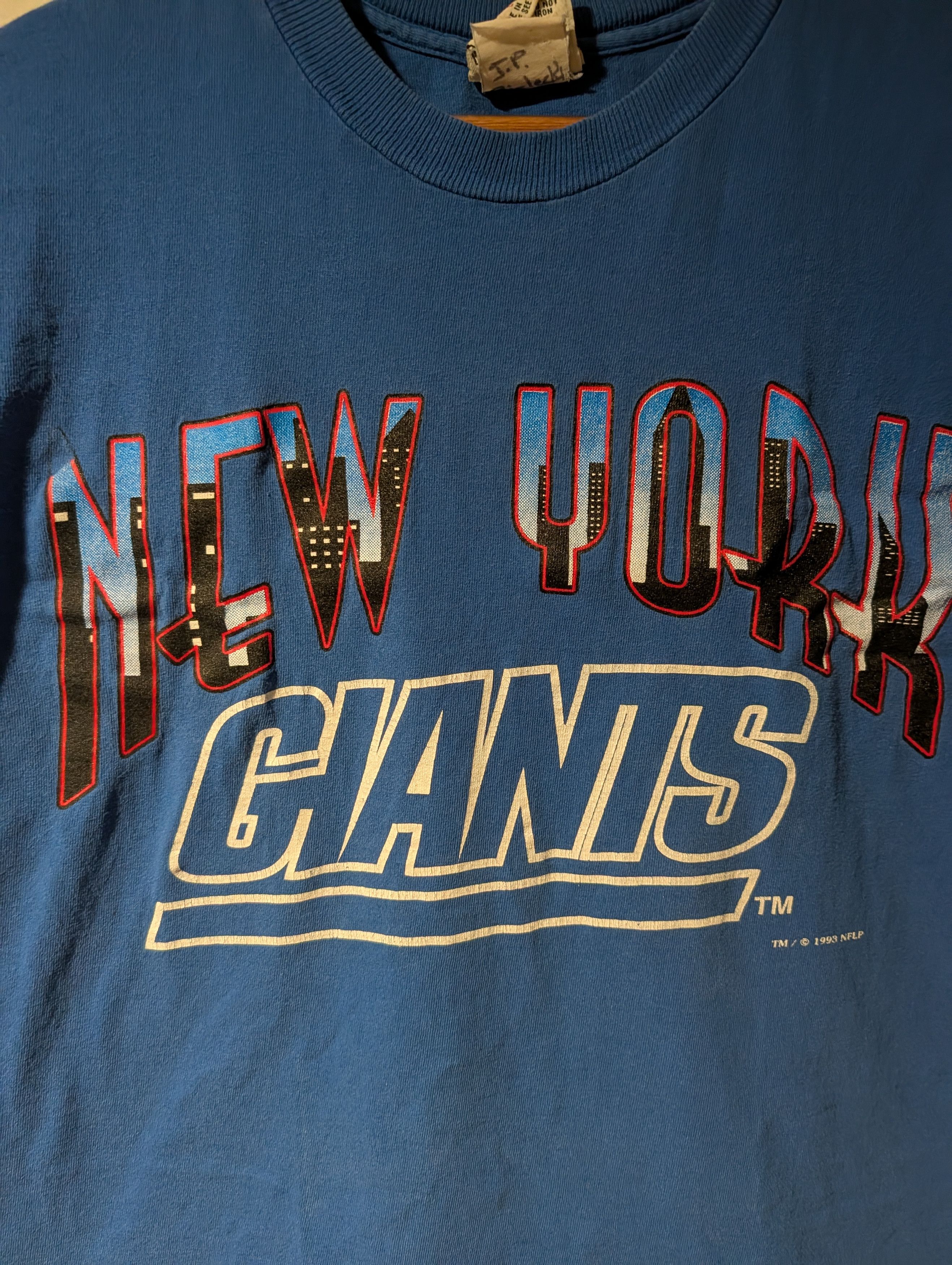 NFL VINTAGE 1993 New York Giants T-Shirt Mens L Nutmeg Mills Size US L / EU 52-54 / 3 - 2 Thumbnail