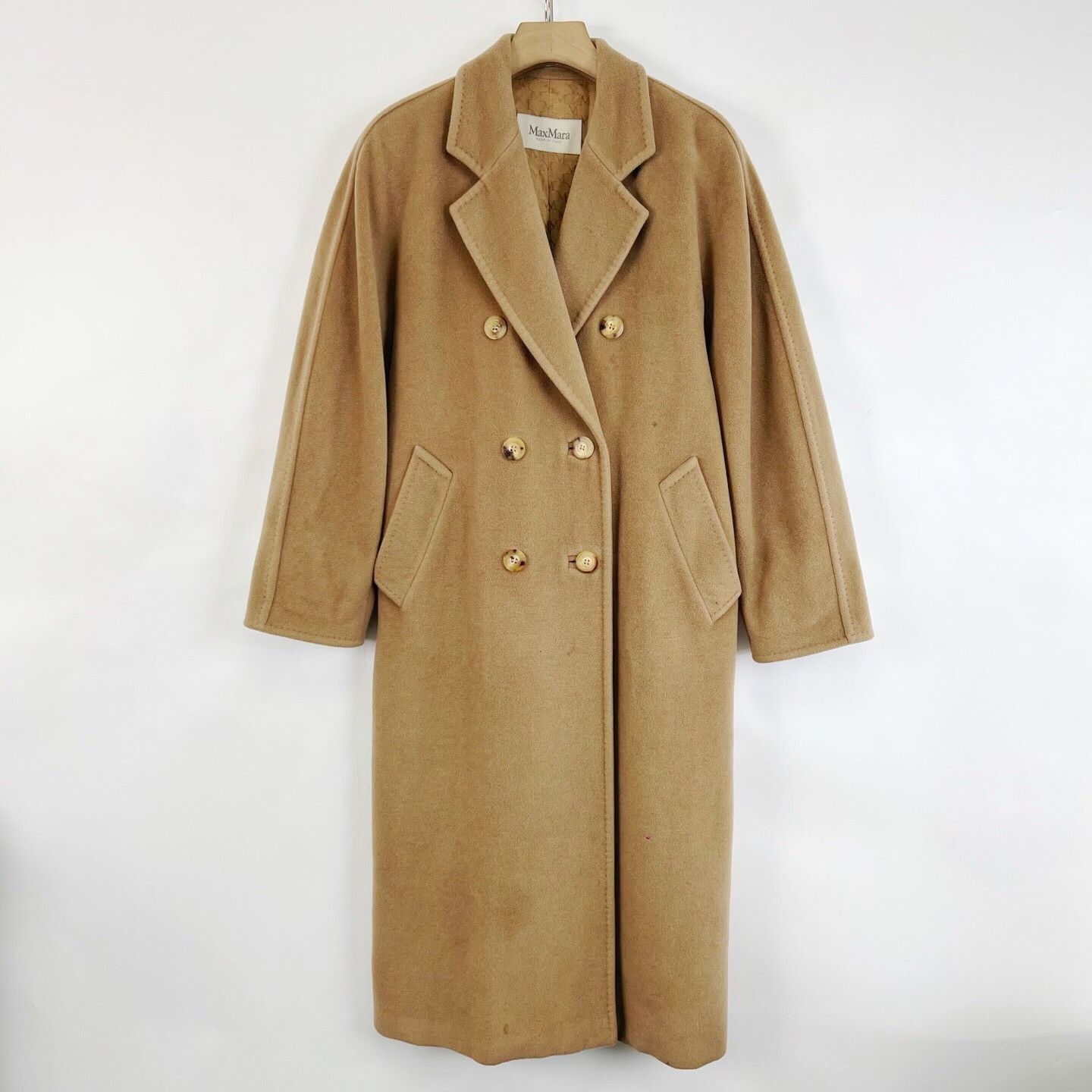 Max Mara MaxMara 101801 Madame Camel Wool Coat Size XS / US 0-2 / IT 36-38 - 1 Thumbnail