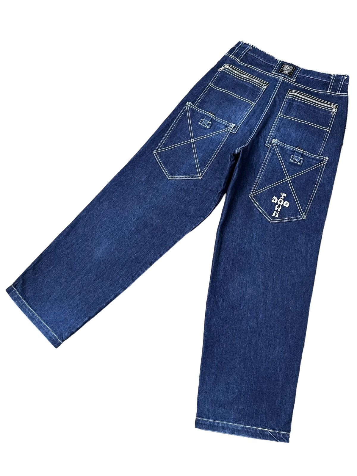 Dogtown RARE!! 90's Baggy DOGTOWN Hip Hop Skate Denim Pants Size US 31 - 3 Thumbnail