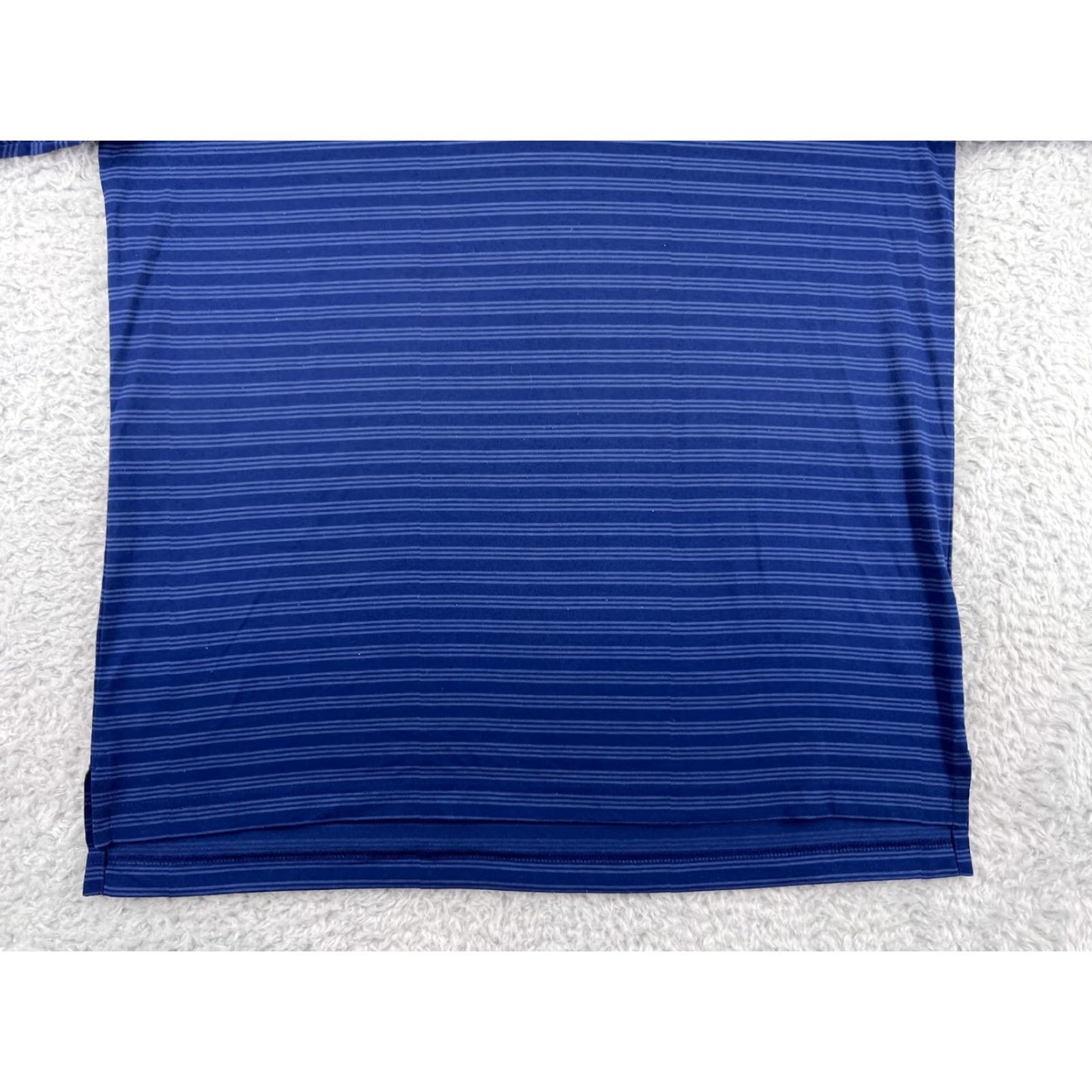 Vintage Dunning Polo Shirt Mens XL Blue Stripe Polyester Blend Sports Polo Shirt Size US XL / EU 56 / 4 - 6 Thumbnail