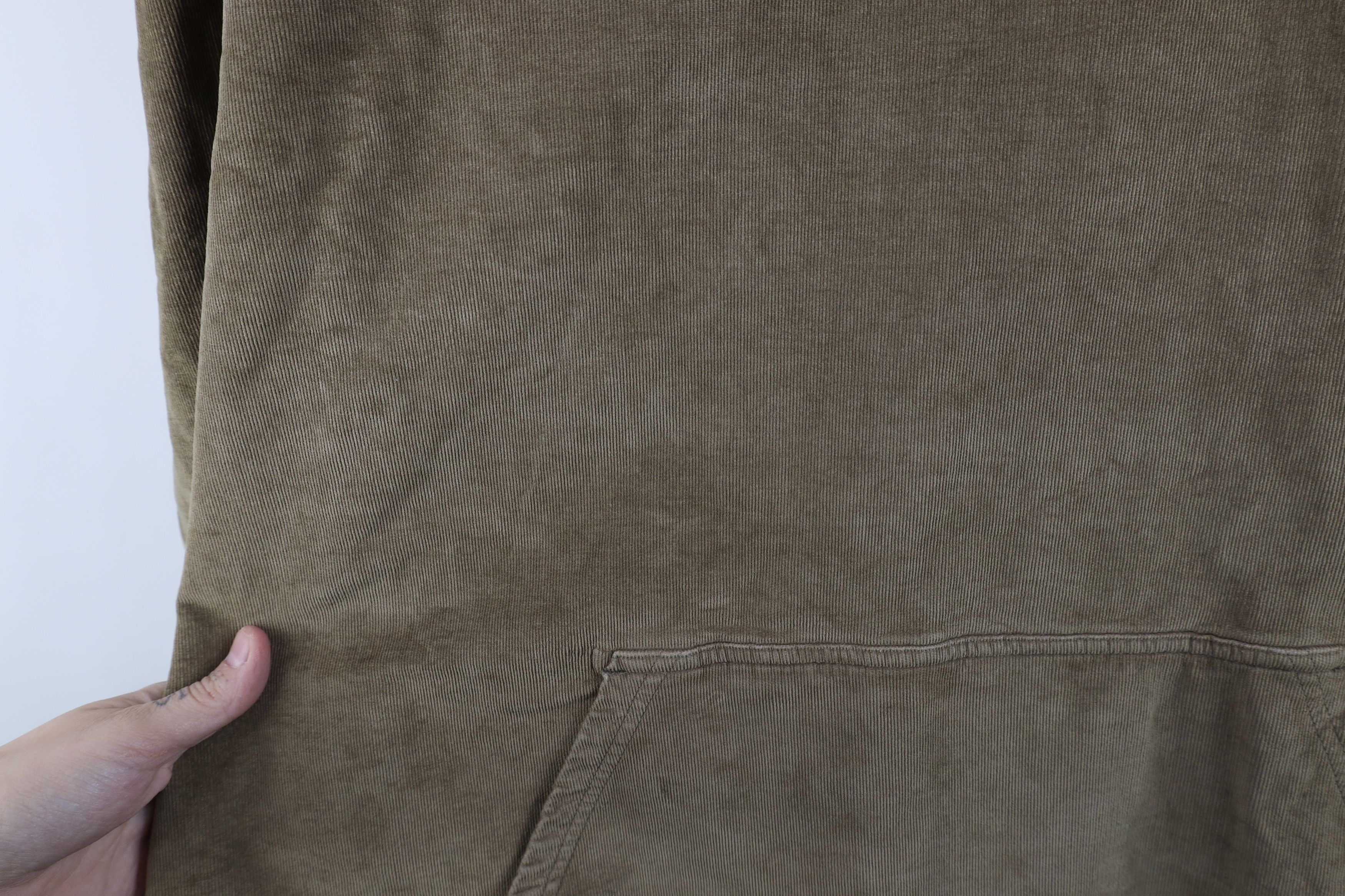 Vintage Vintage 90s Y2K Streetwear Heavyweight Corduroy Hoodie Beige Size US XXL / EU 58 / 5 - 7 Thumbnail