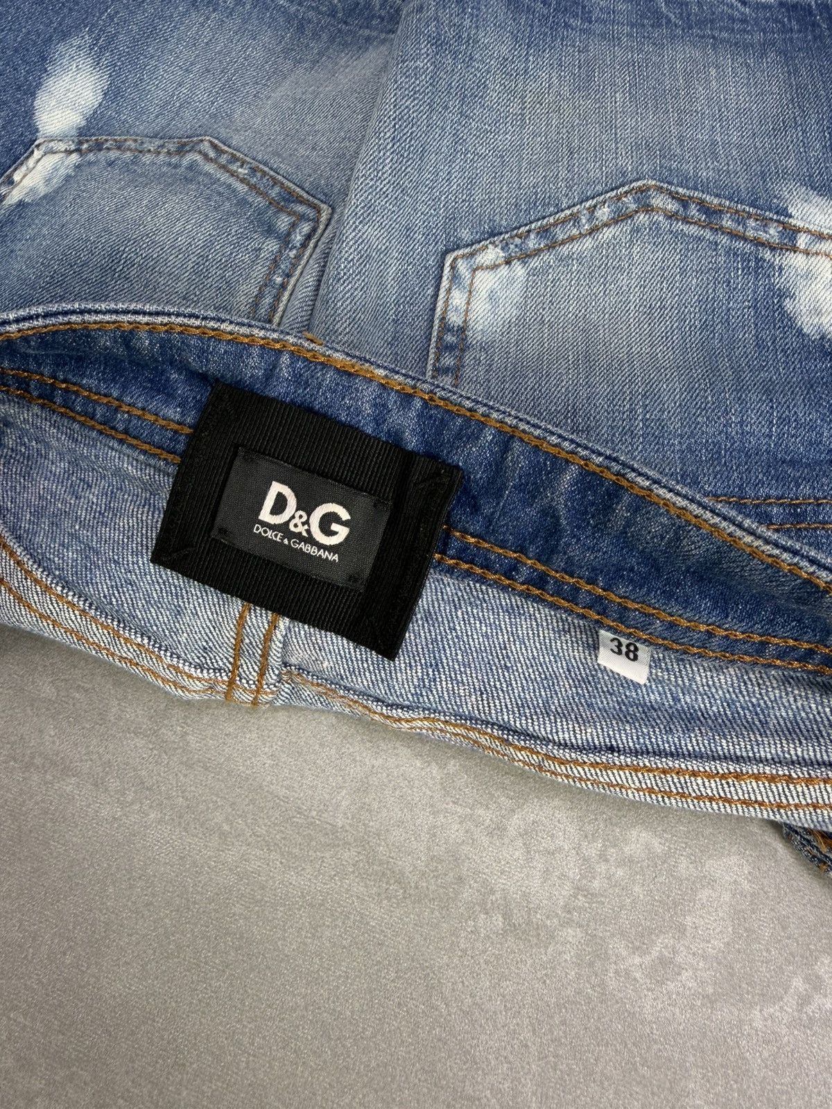 Dolce & Gabbana Dolce & Gabbana Patchwork Skirt Silk Denim Leopard Print Size 26" / US 2 / IT 38 - 12 Thumbnail