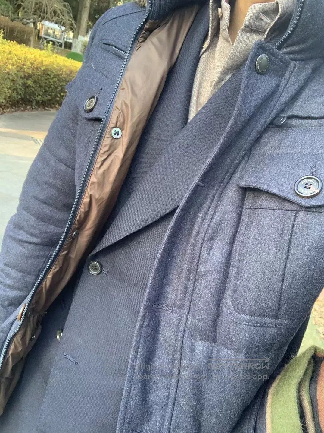 Brunello Cucinelli luxurious down coat with fur collar. Size S / US 4 / IT 40 - 1 Thumbnail