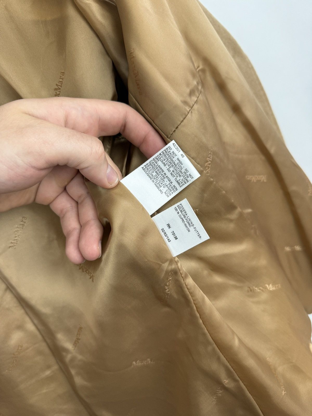 Max Mara 🇮🇹 Vintage Max Mara Camel Hair Blazer Jacket Made in Italy Size XL / US 12-14 / IT 48-50 - 11 Thumbnail