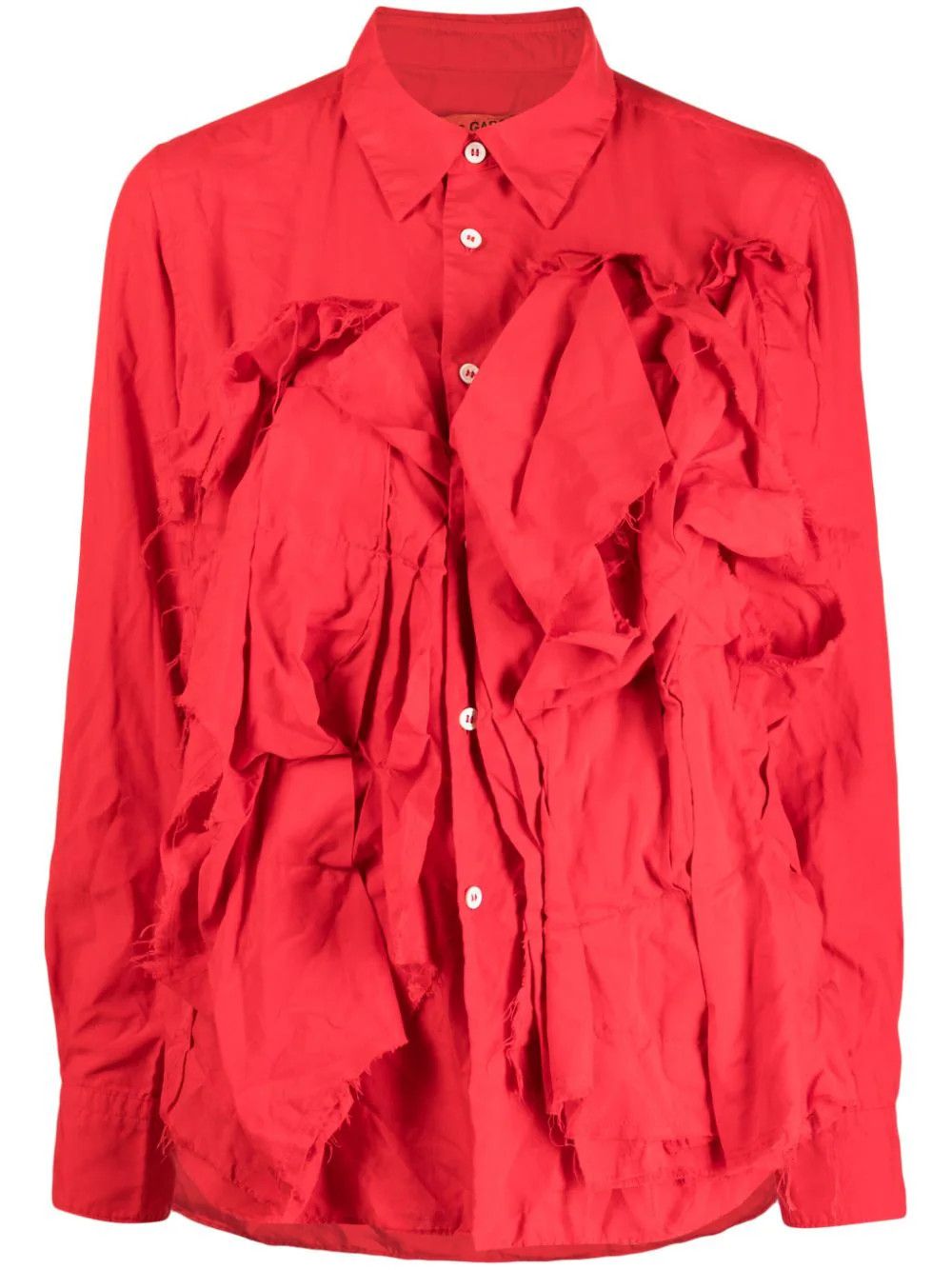 Comme des Garcons o1mle0824 Applique Detail Shirt in Red Size XS / US 0-2 / IT 36-38 - 1 Thumbnail