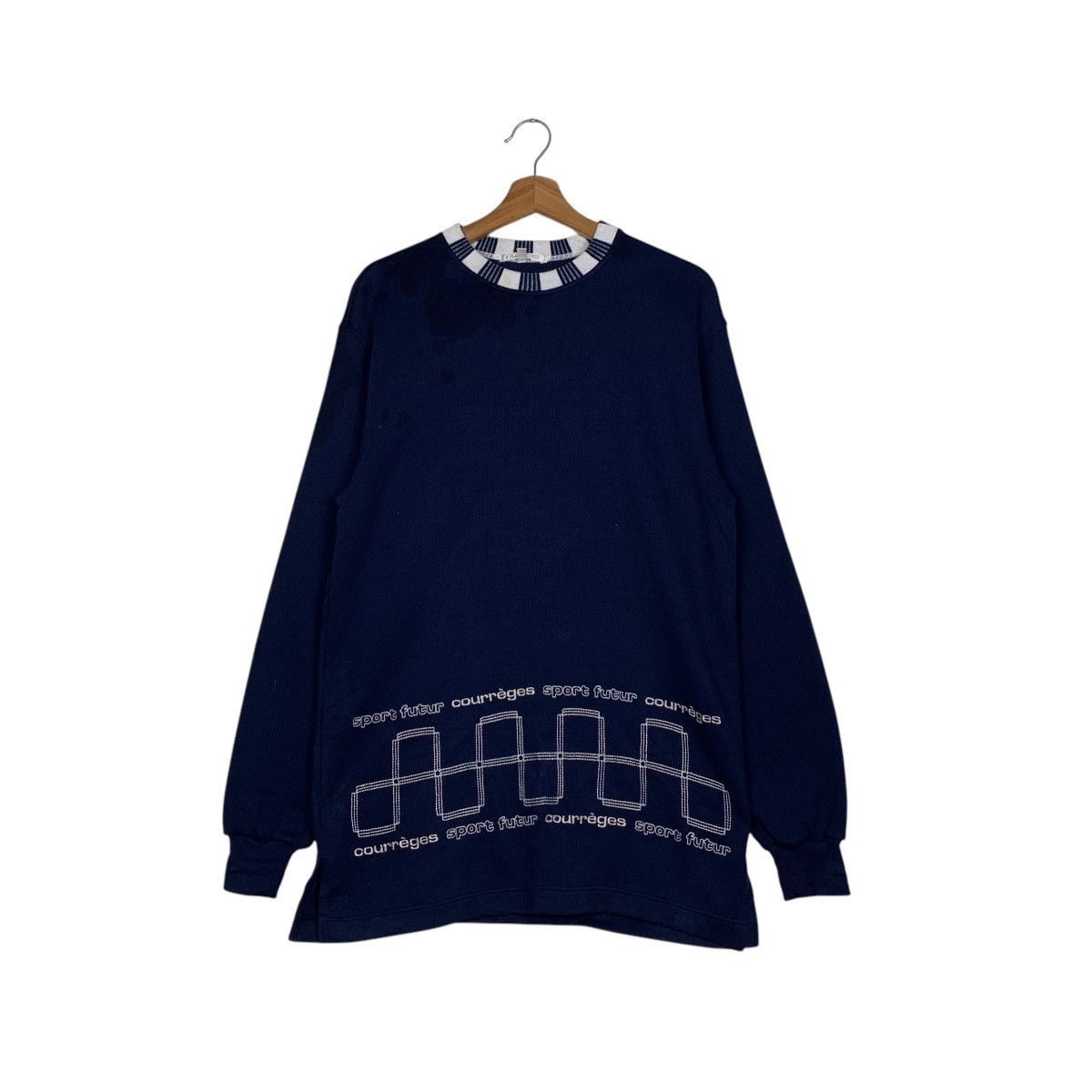 Courreges Vintage COURREGES Embroidery Logo Pullover Sweater #1916-C83 Size M / US 6-8 / IT 42-44 - 1 Thumbnail