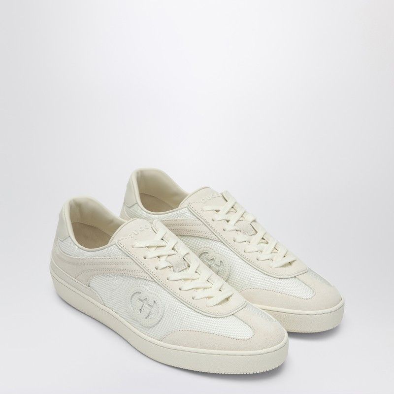 Gucci Gucci Sneakers With Gg Cross In White Leather And Mesh Size US 11 / IT 41 - 1 Thumbnail