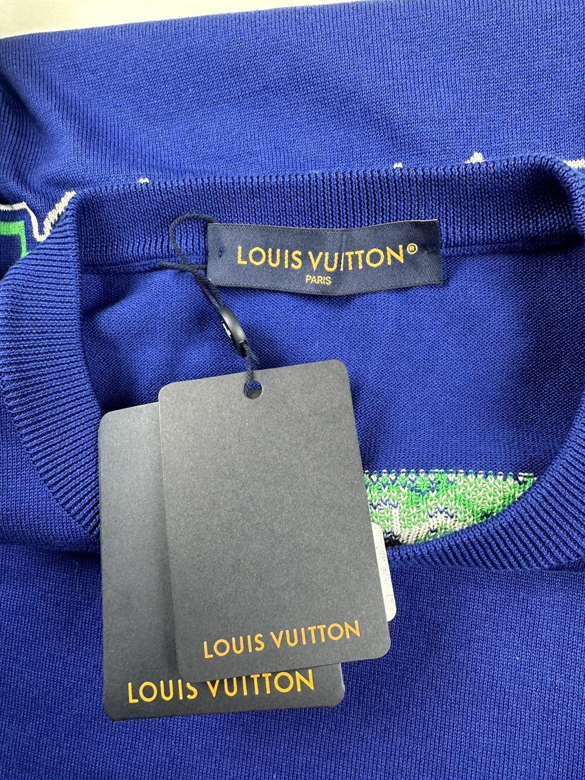 Louis Vuitton Louis Vuitton Intarsia Crewneck Size US XXL / EU 58 / 5 - 8 Thumbnail