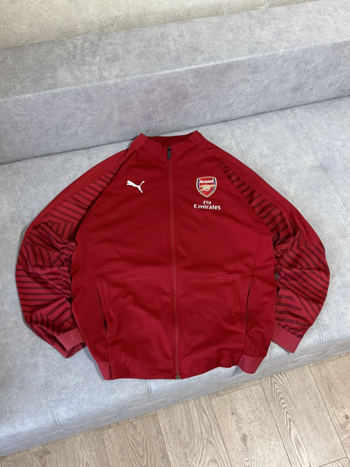 Puma × Vintage Puma Arsenal F. C. zip jacket hoodie soccer jersey size XL Size US XL / EU 56 / 4 - 1 Thumbnail