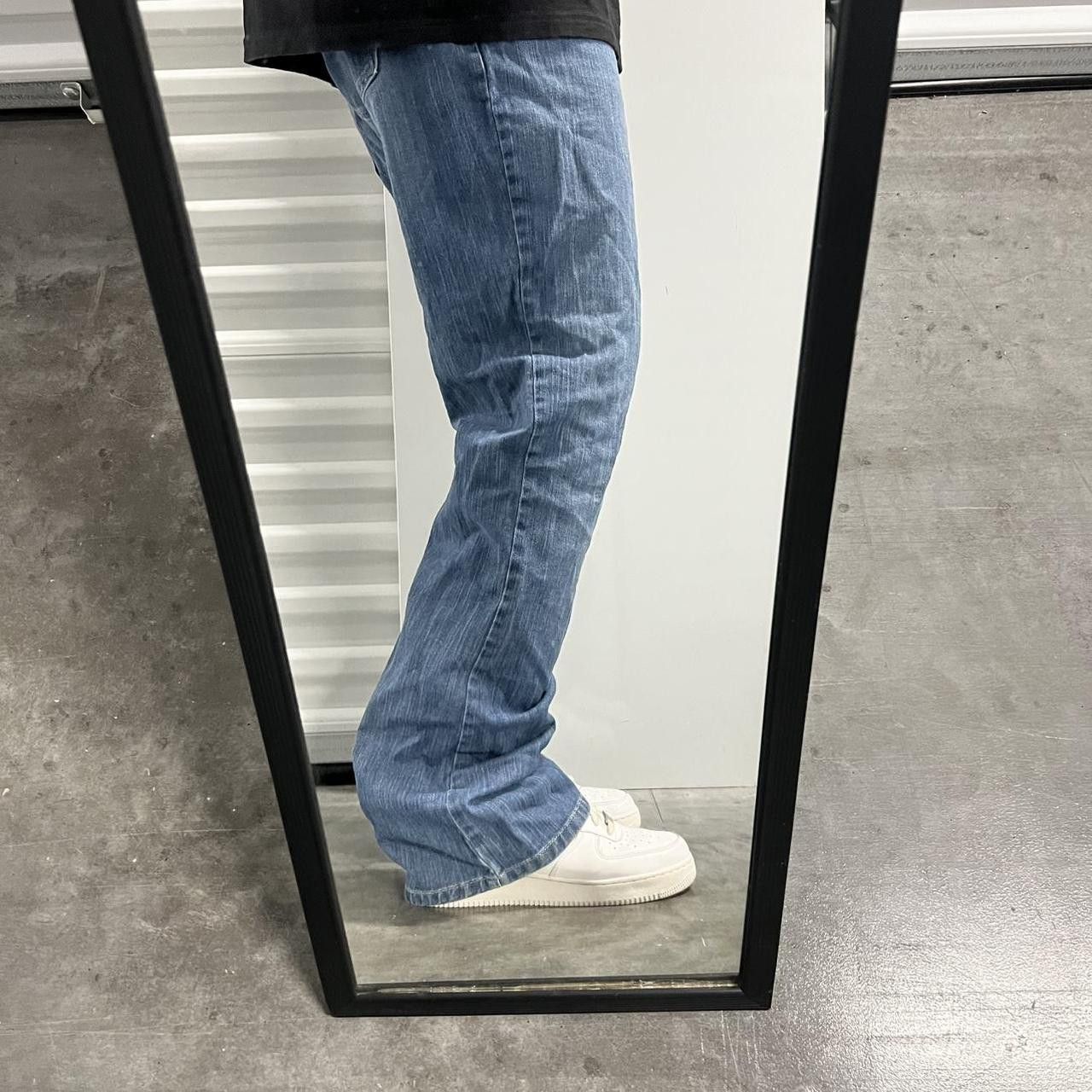 Japanese Brand × Vintage Vintage Y2K/2000s Baggy Bootcut Dark wash Denim Jeans! Size US 36 / EU 52 - 2 Thumbnail