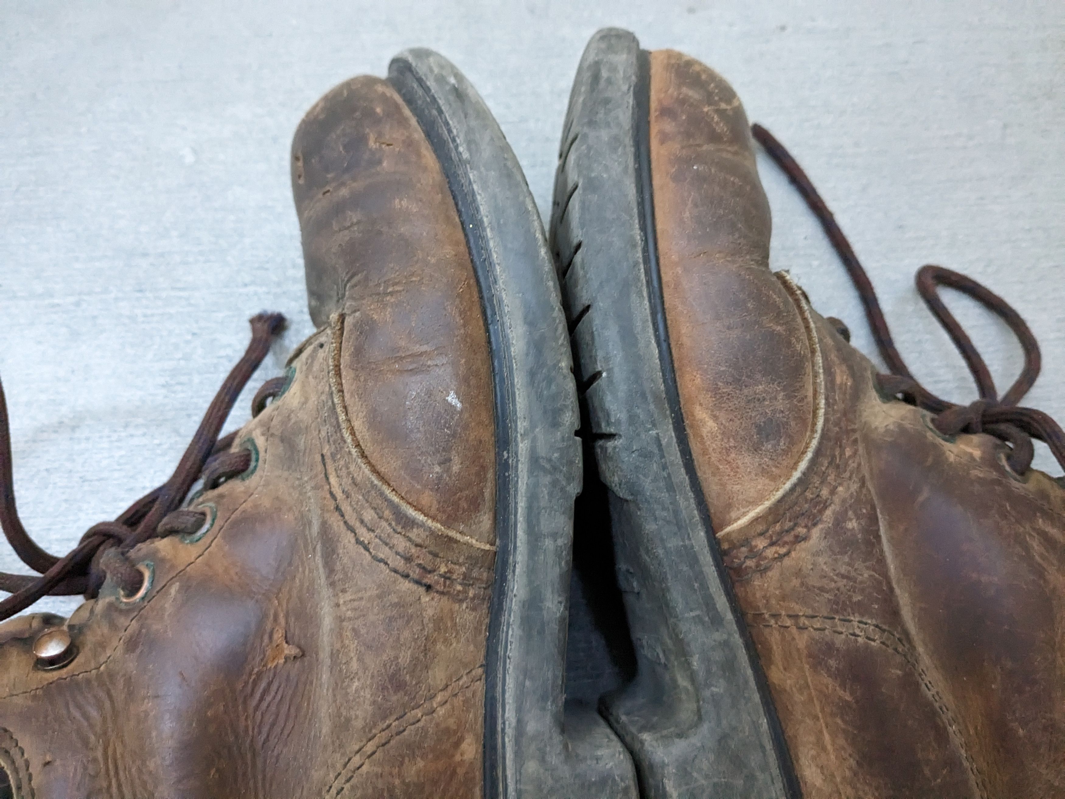 Red Wing × Vintage Vintage Red Wings Work Boots 6 D Combat Brown Leather Size US 6 / EU 39 - 3 Thumbnail