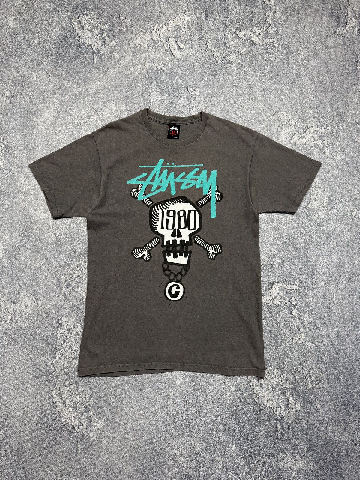 Stussy Stussy Skull & Bones Tee Black M Size US M / EU 48-50 / 2 - 1 Thumbnail