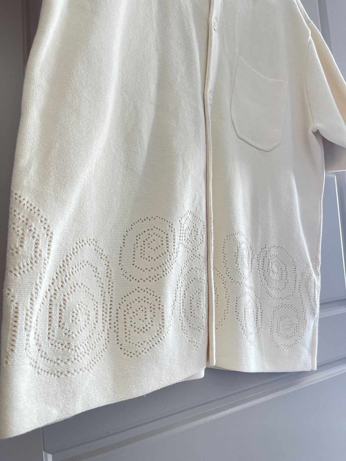 Stussy Stussy Natural Perforated Swirl Knit Shirt Size US M / EU 48-50 / 2 - 4 Thumbnail