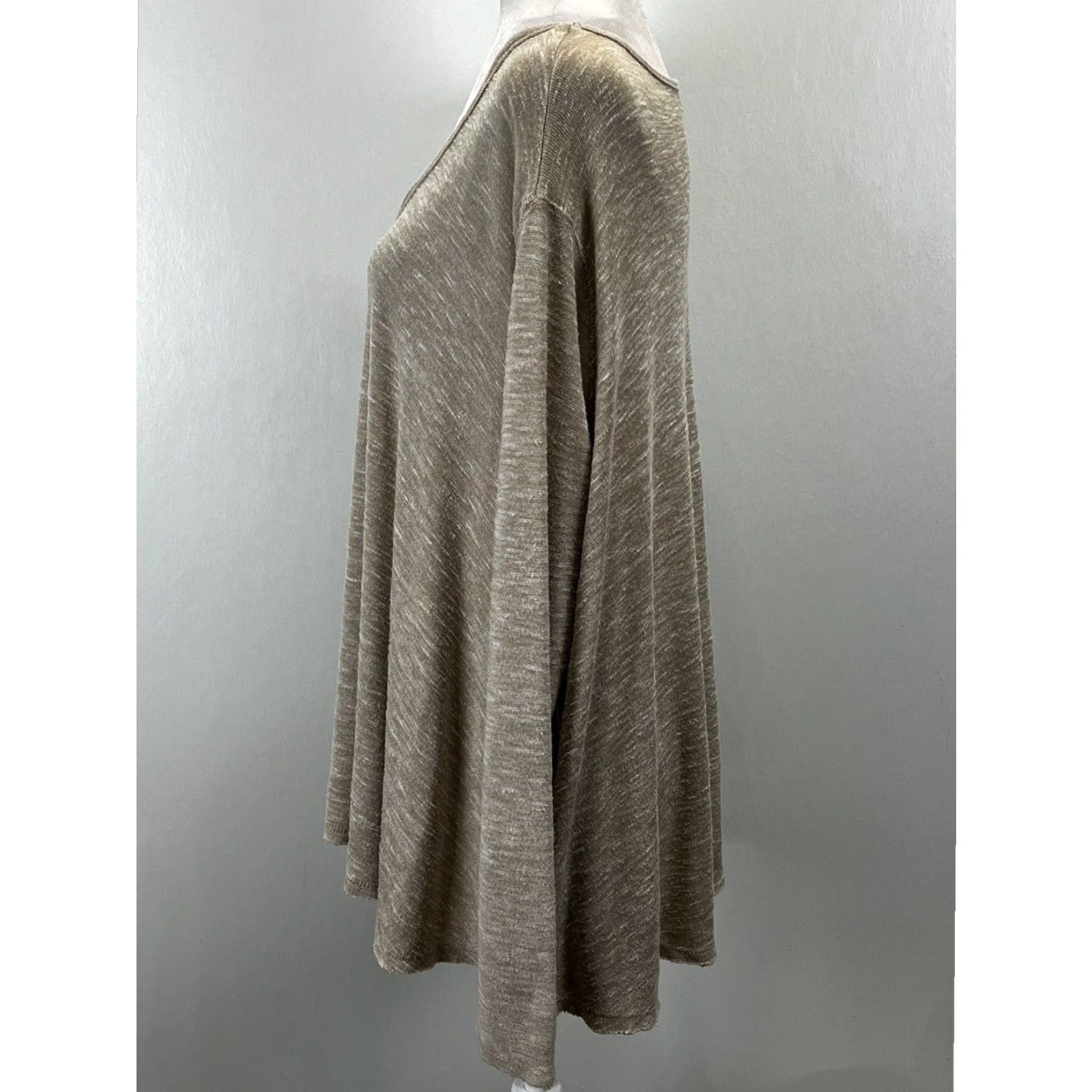 Vintage We The Free Women's Brown Long Sleeve V-Neck Tunic Shirt Medium Size M / US 6-8 / IT 42-44 - 2 Thumbnail