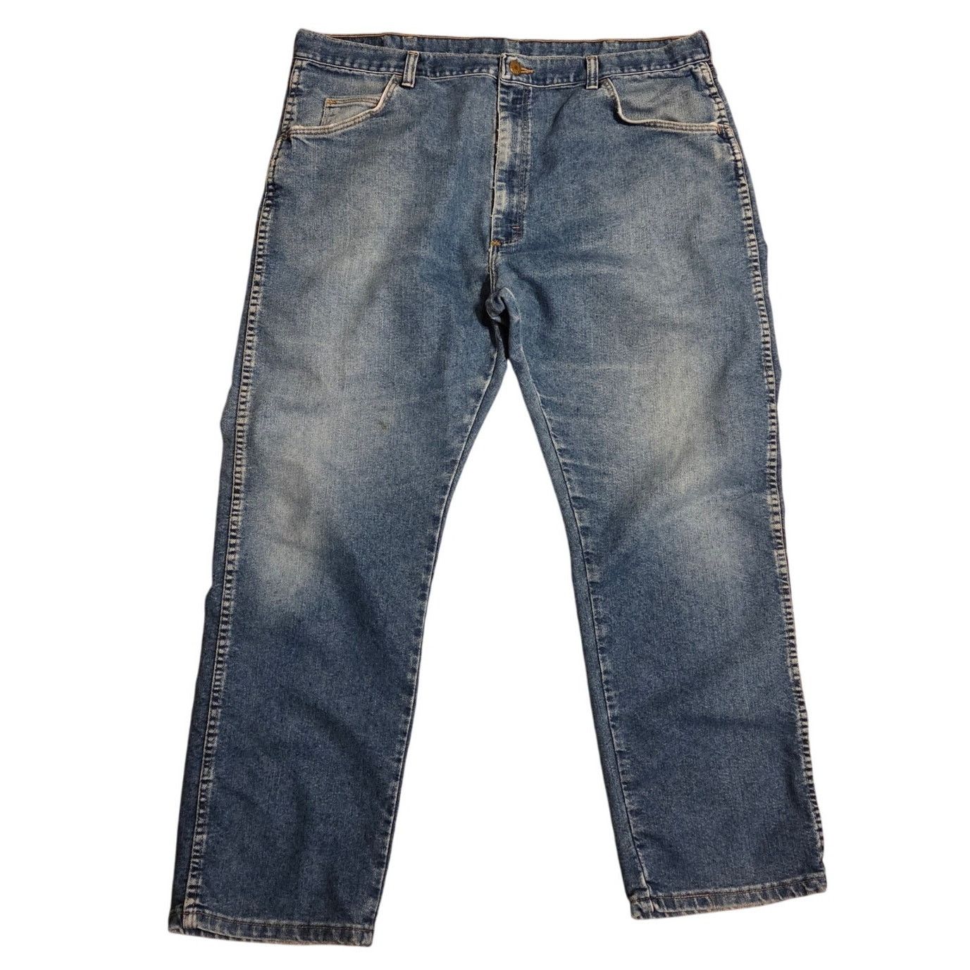 Wrangler Wrangler Acid Wash Blue Denim Jeans - Men's 40x30 Size US 40 / EU 56 - 1 Thumbnail