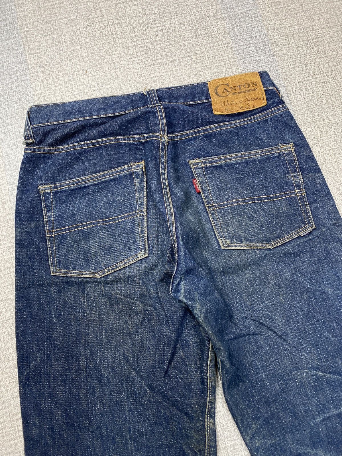 Japanese Brand × Vintage Vintage Canton Selvedge Jeans 60’s Size US 31 - 4 Thumbnail