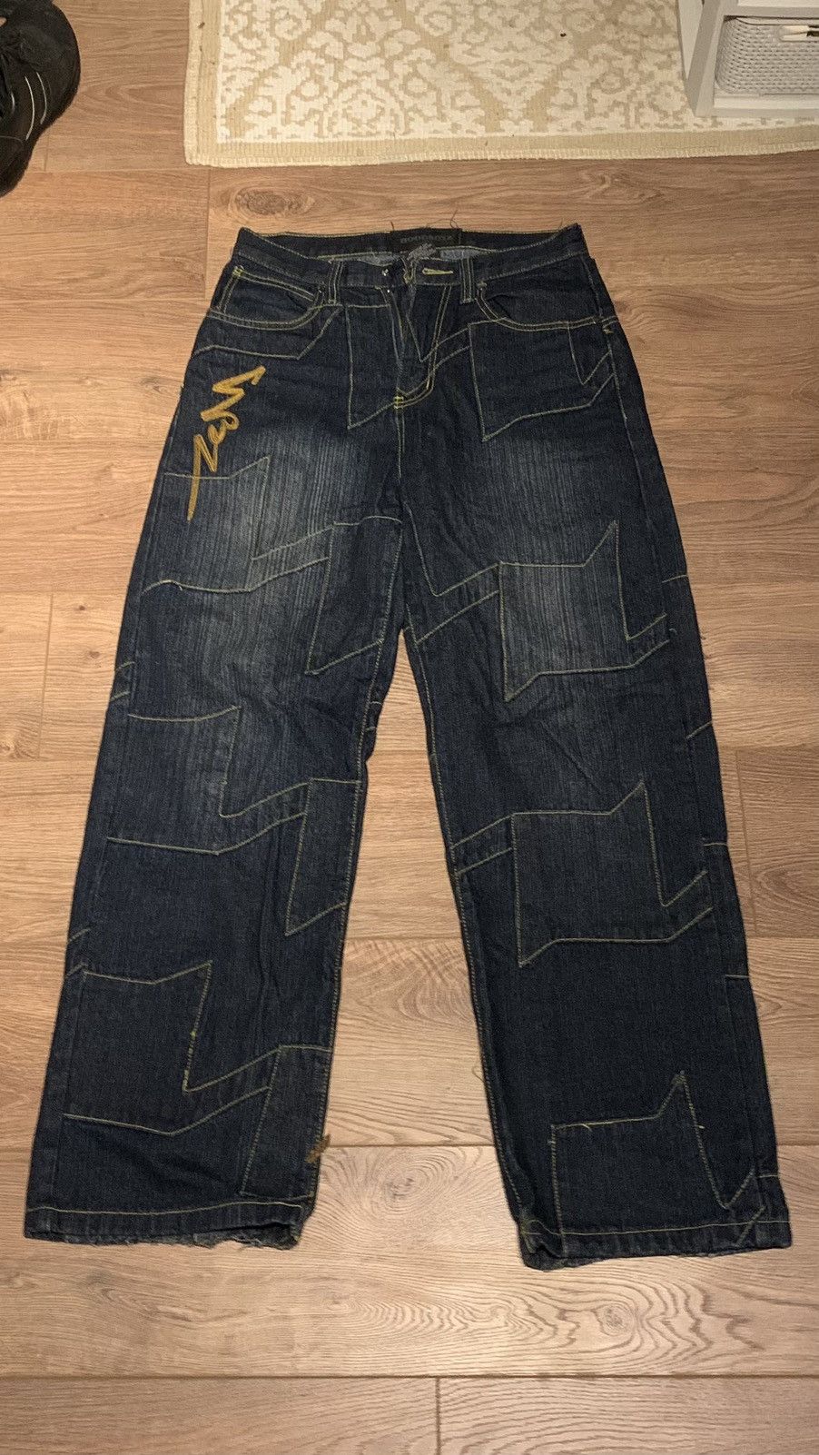 Designer × Vintage Hoodboyz baggy jeans Size US 30 / EU 46 - 1 Thumbnail