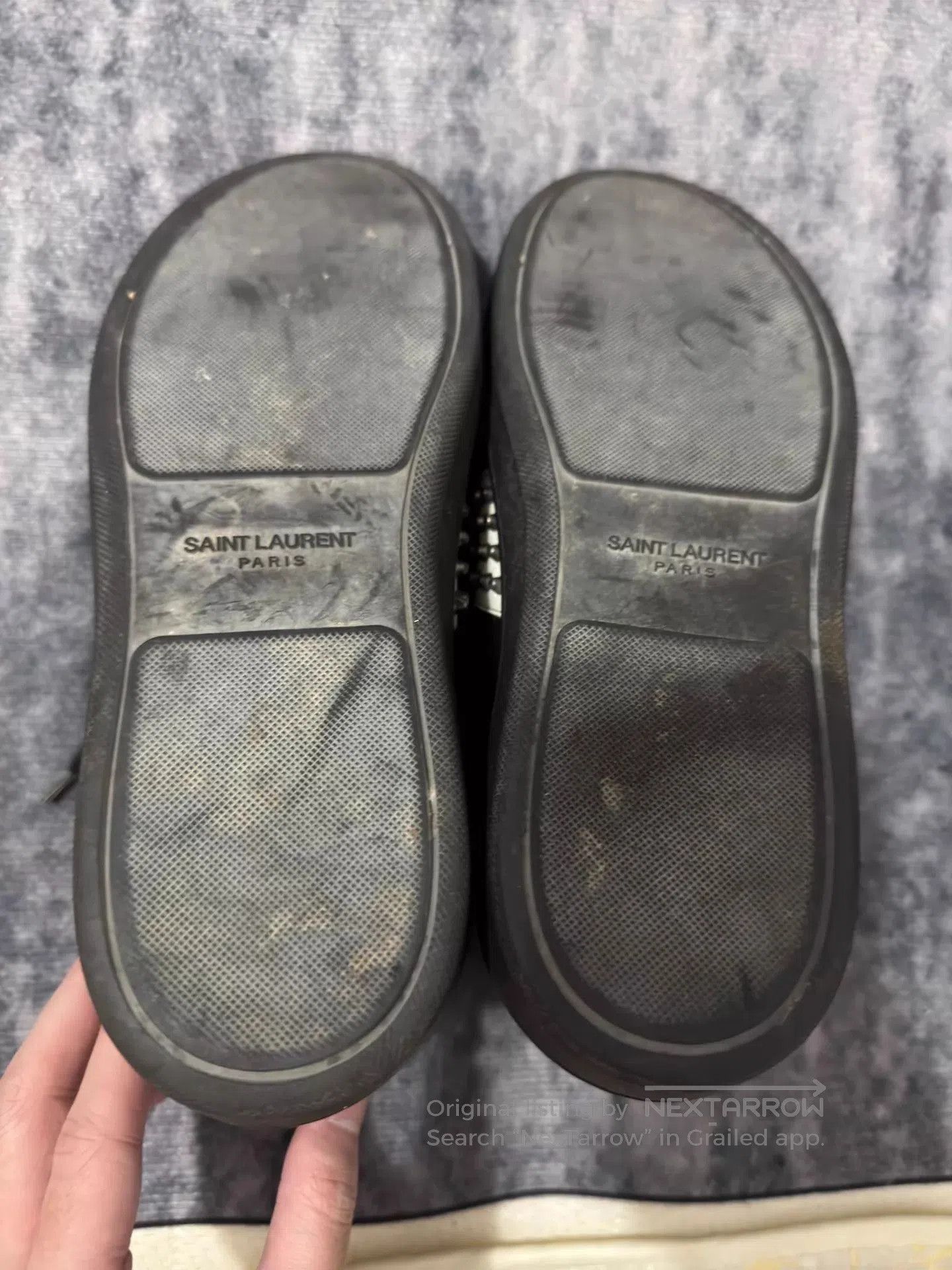 Saint Laurent Paris Black High-Top Studded Sneakers Size 7. Size US 7 / EU 40 - 5 Thumbnail