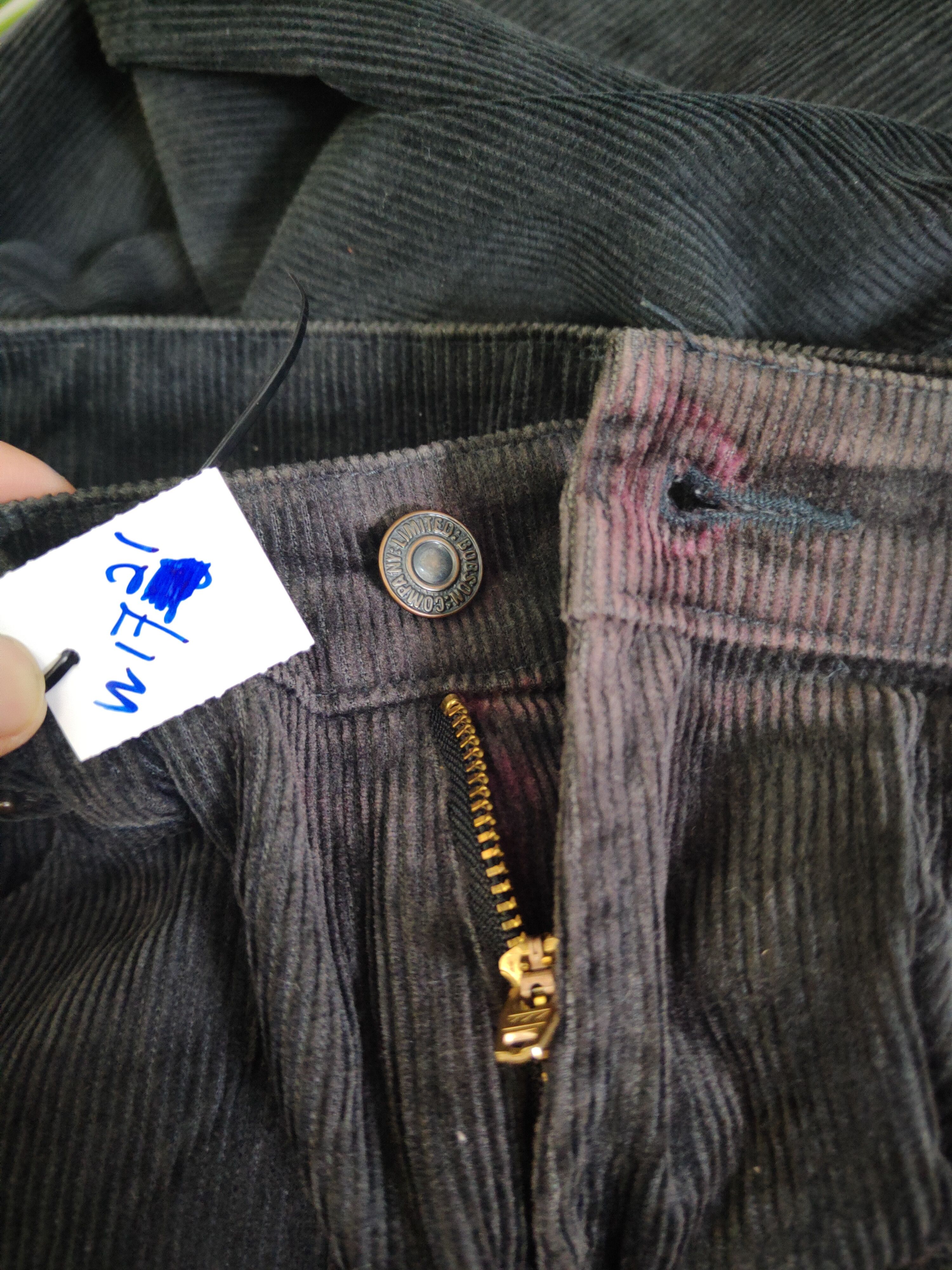 Vintage Bobson Black Faded vintage Corduroy Pants #W1721 Size US 31 - 15 Thumbnail