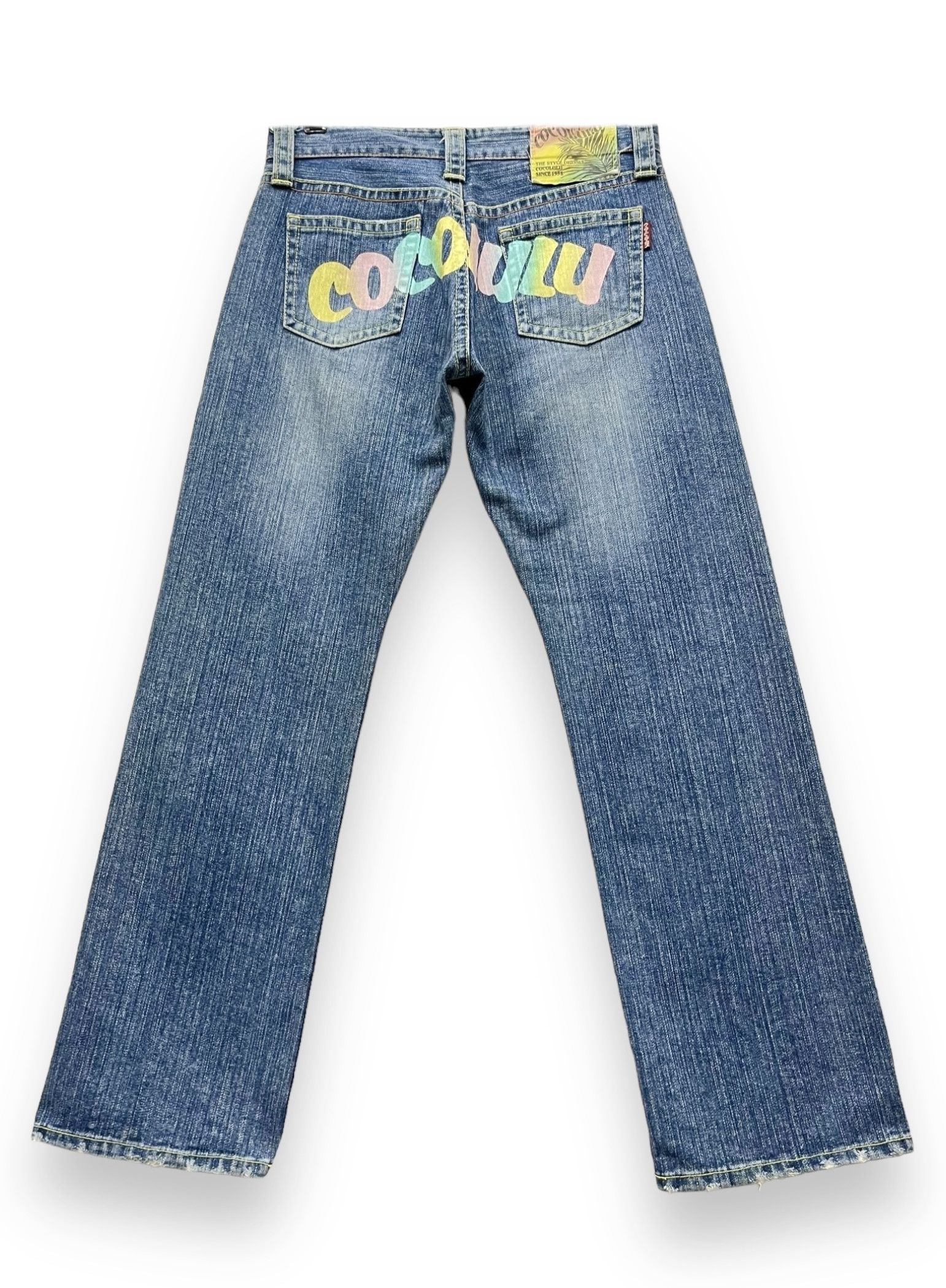 Japanese Brand × Vintage 🔥🌈 90’s COCOLULU Rainbow Spellout Denim Made In Japan💥 Size 29" - 4 Thumbnail
