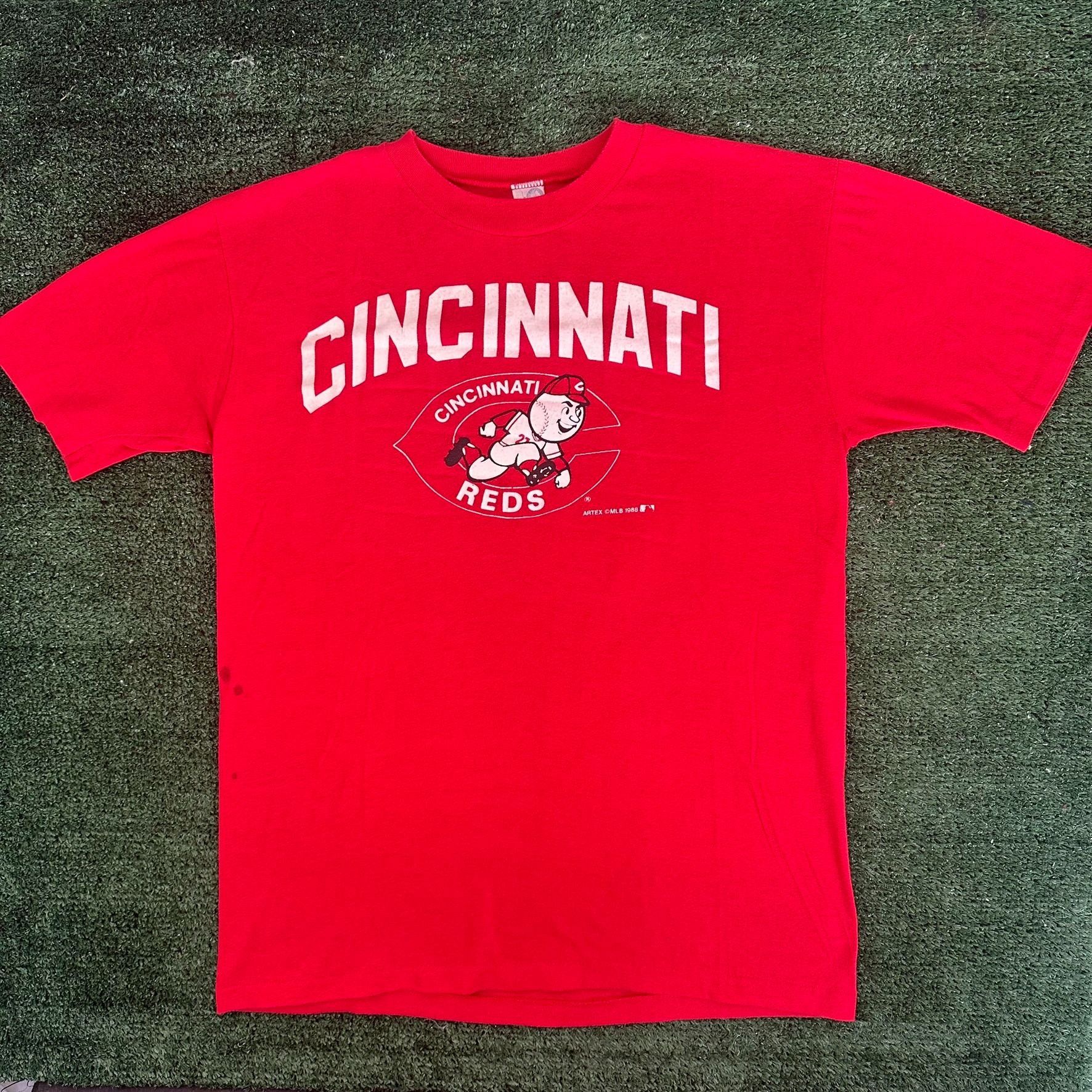 Vintage Vintage 80s Cincinnati Reds Mascot T-Shirt Single Stitch Mr. Size US M / EU 48-50 / 2 - 1 Thumbnail