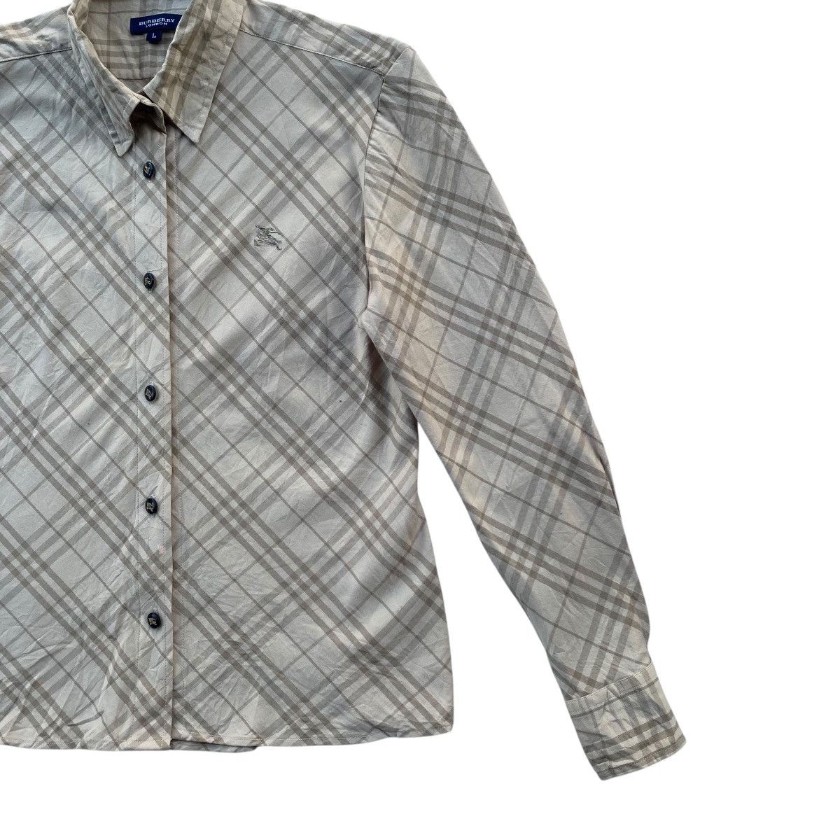 Burberry ‼️LAST DROP‼️Burberry Nova Check Chest Logo Button-Up Shirt Size XS / US 0-2 / IT 36-38 - 5 Thumbnail