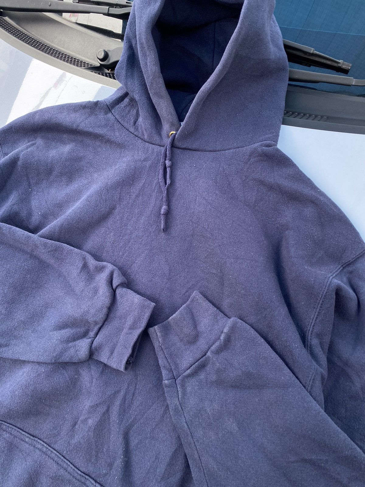 Vintage Vintage 90s discus athletic hoodie navy made in usa Size US L / EU 52-54 / 3 - 2 Thumbnail