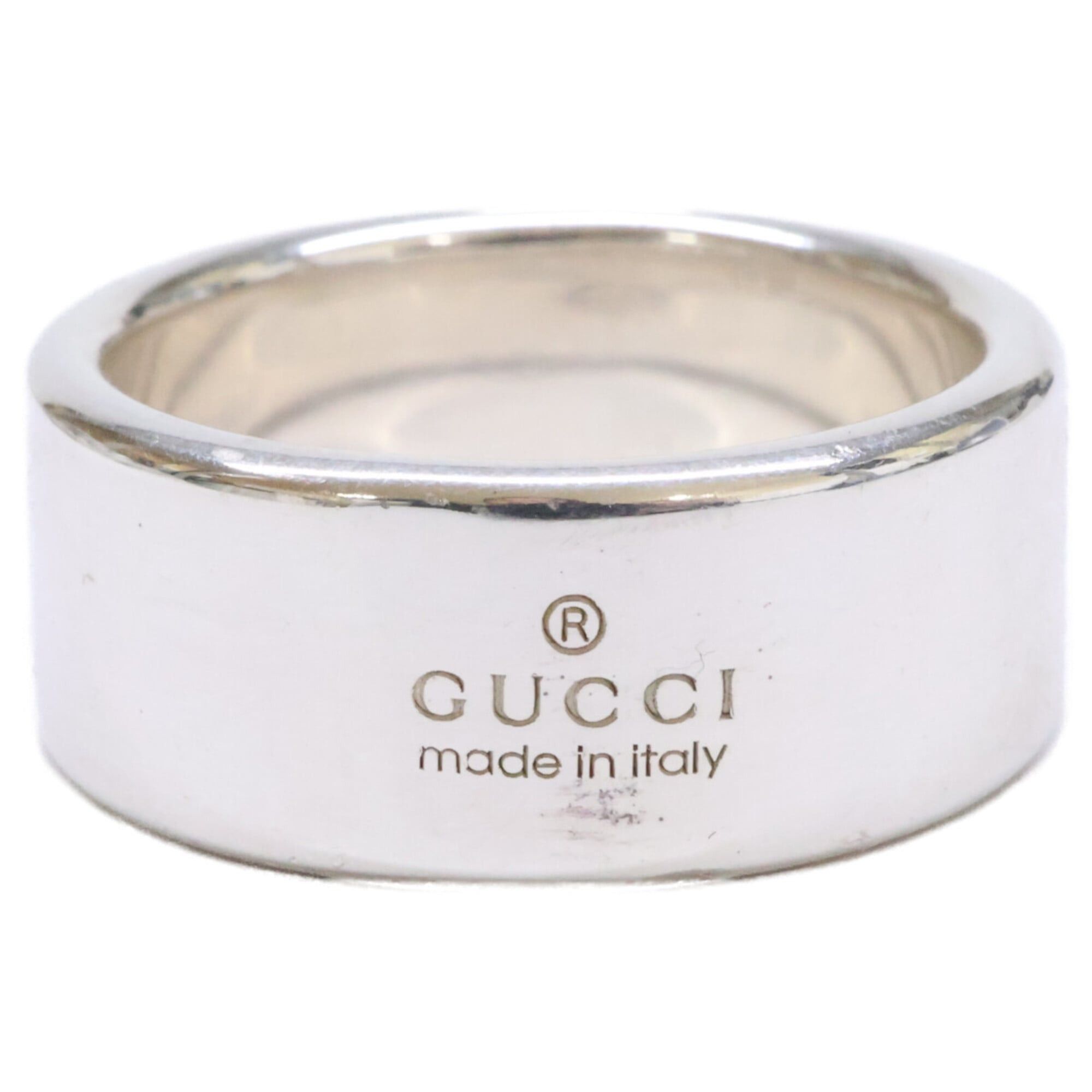 Gucci GUCCI Ag925 Diagonal Interlocking G Ring, Size 10, Silver Size ONE SIZE - 1 Thumbnail