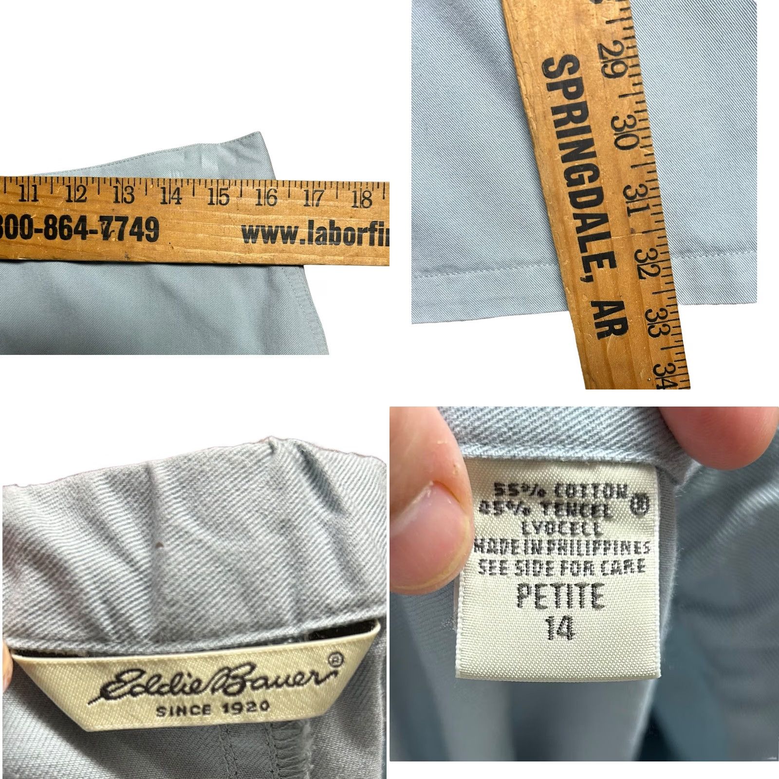Eddie Bauer VINTAGE Eddie Bauer Women's Skirt Suit Light Blue 14P Long Sleeve 2 Piece Size L / US 10 / IT 46 - 10 Thumbnail