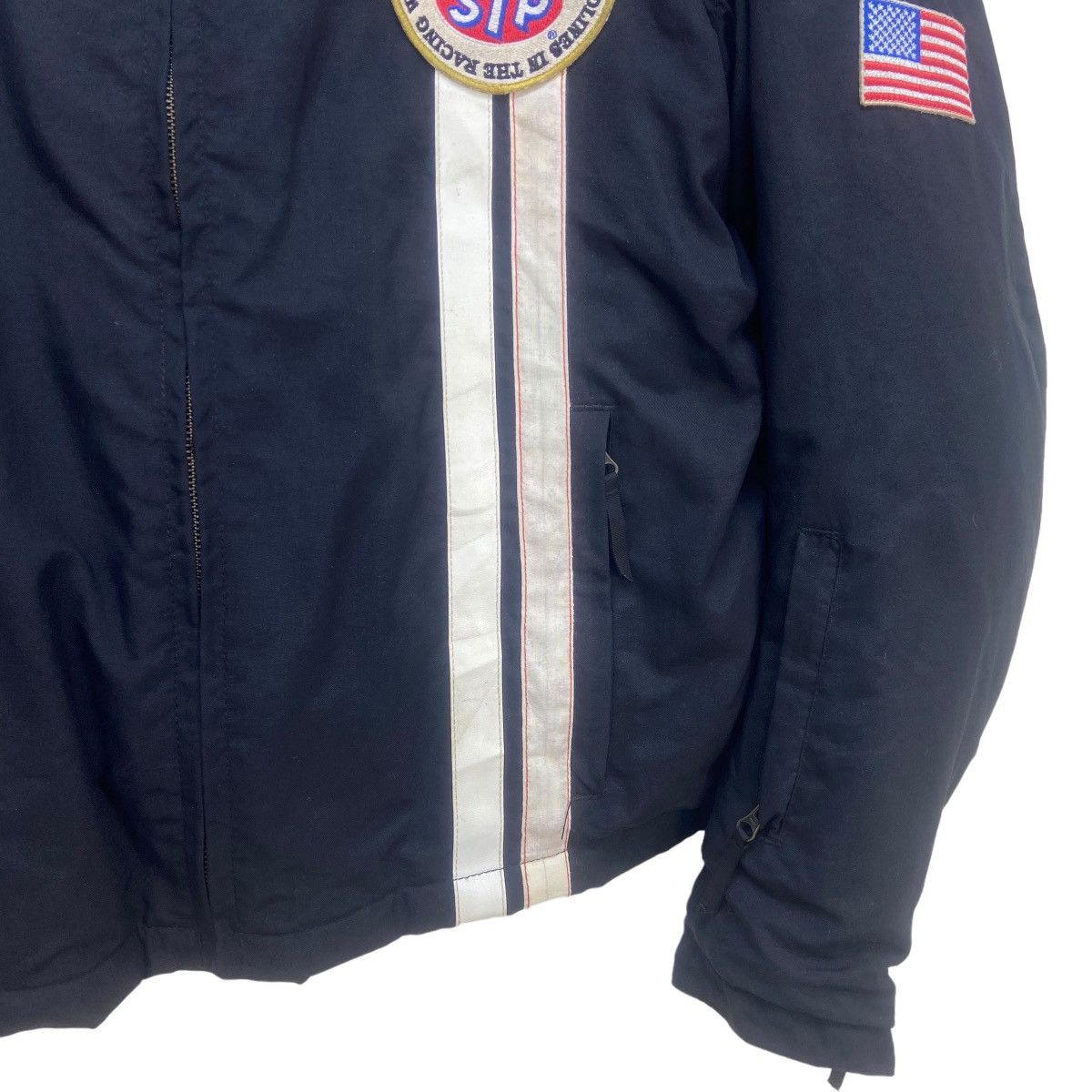 Other STP Oil Treatment US Flag Padded Biker Jacket Size US L / EU 52-54 / 3 - 8 Thumbnail