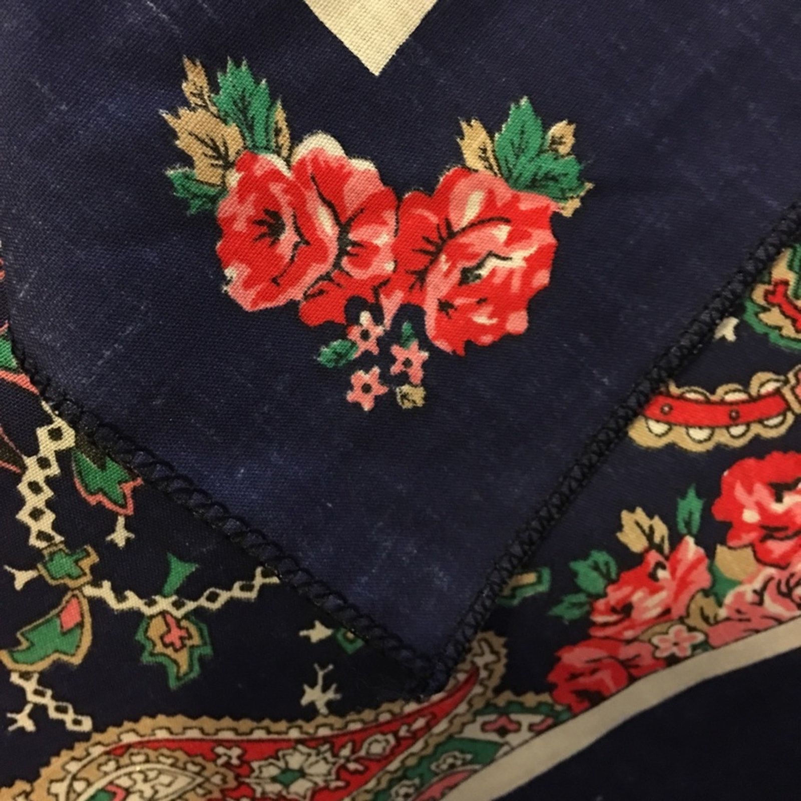 Other Navy pink floral paisley scarf 30” x 30” Size ONE SIZE - 3 Thumbnail