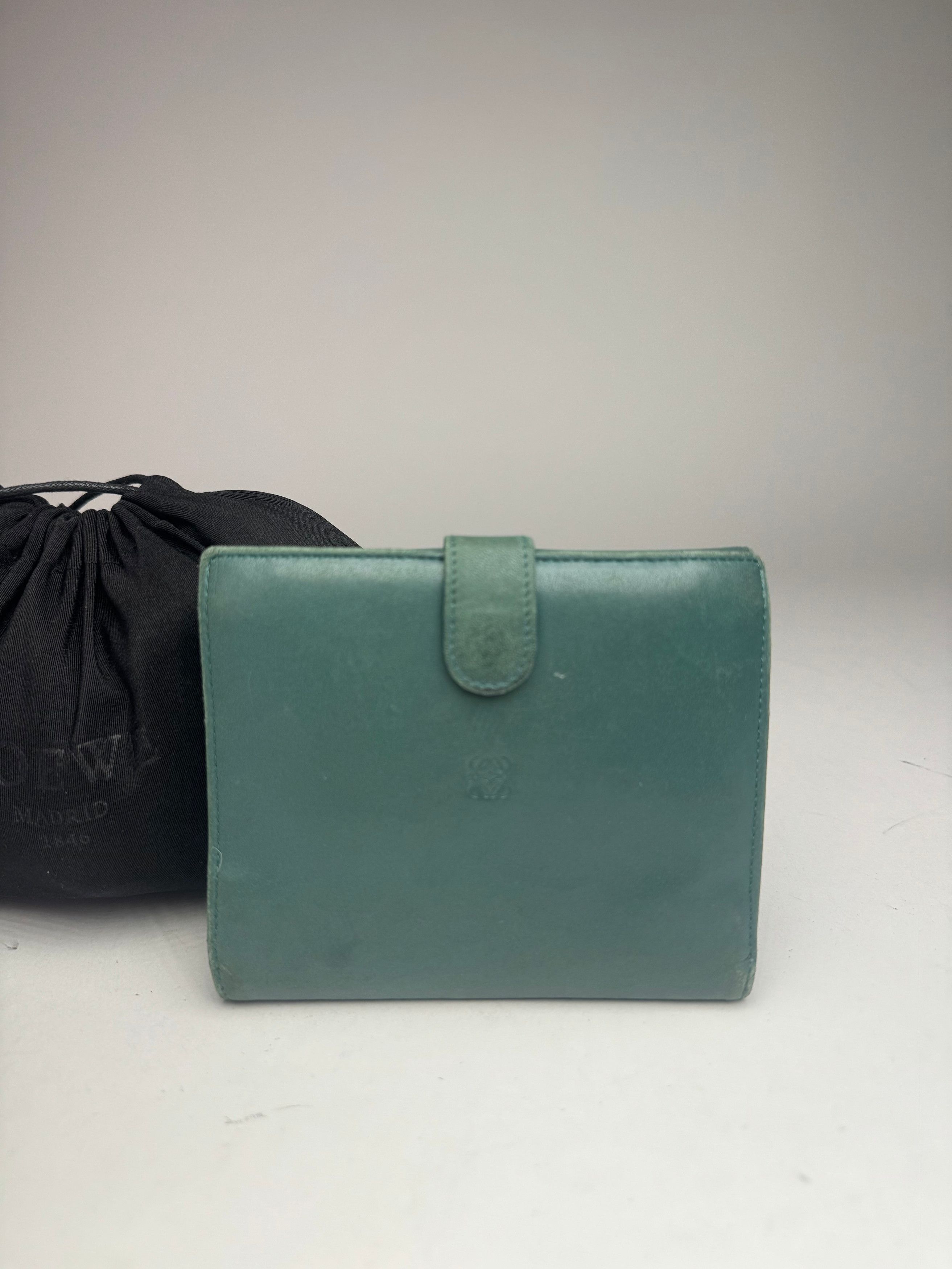 Loewe Vintage Madrid Mint Green Anagram Leather Wallet Size ONE SIZE - 1 Thumbnail
