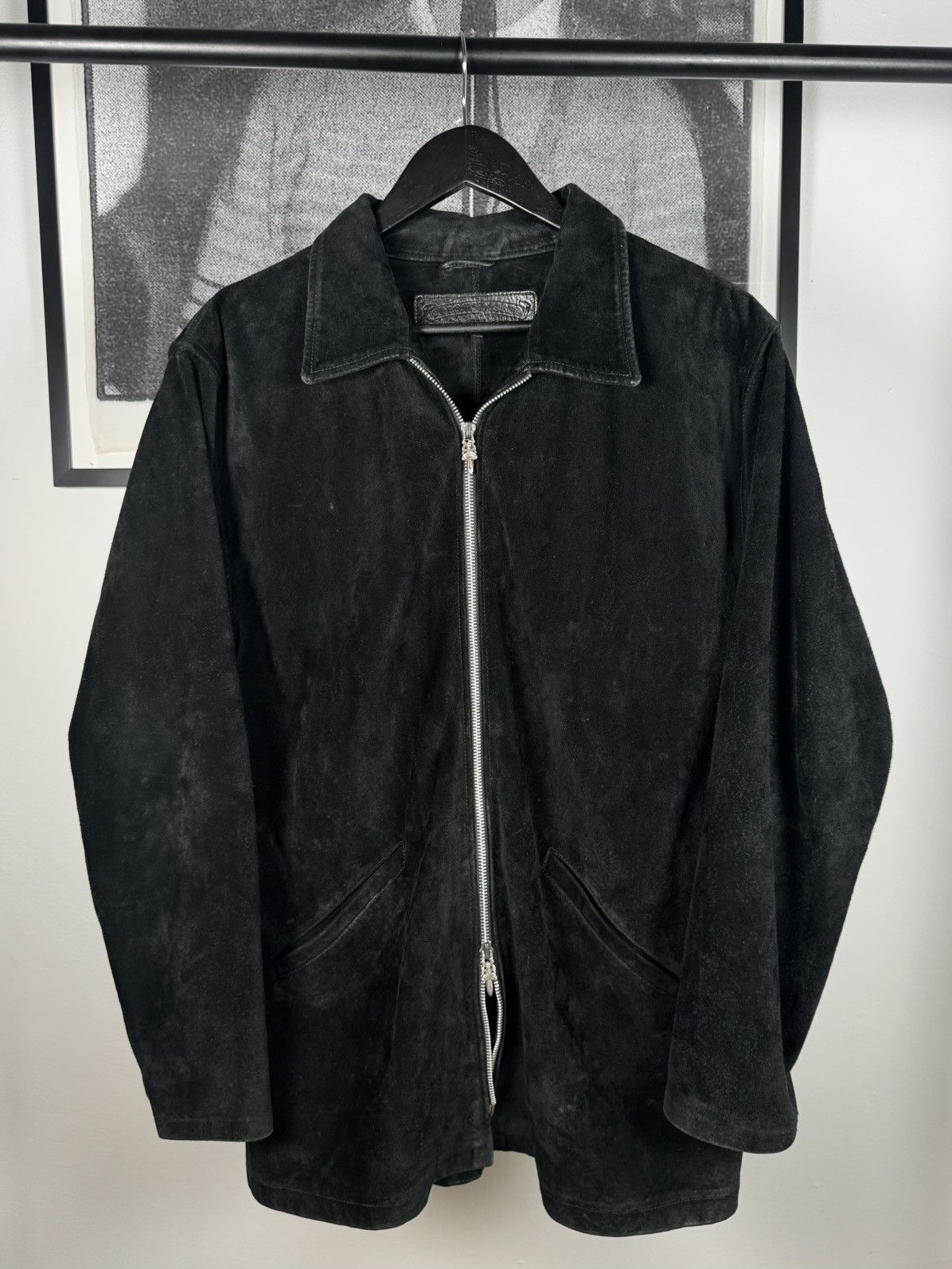 Chrome Hearts 90s GRAIL🚭 SUEDE WESTERN FLEUR JACKET .925 SILVER DOUBLE ZIP Size US L / EU 52-54 / 3 - 1 Thumbnail