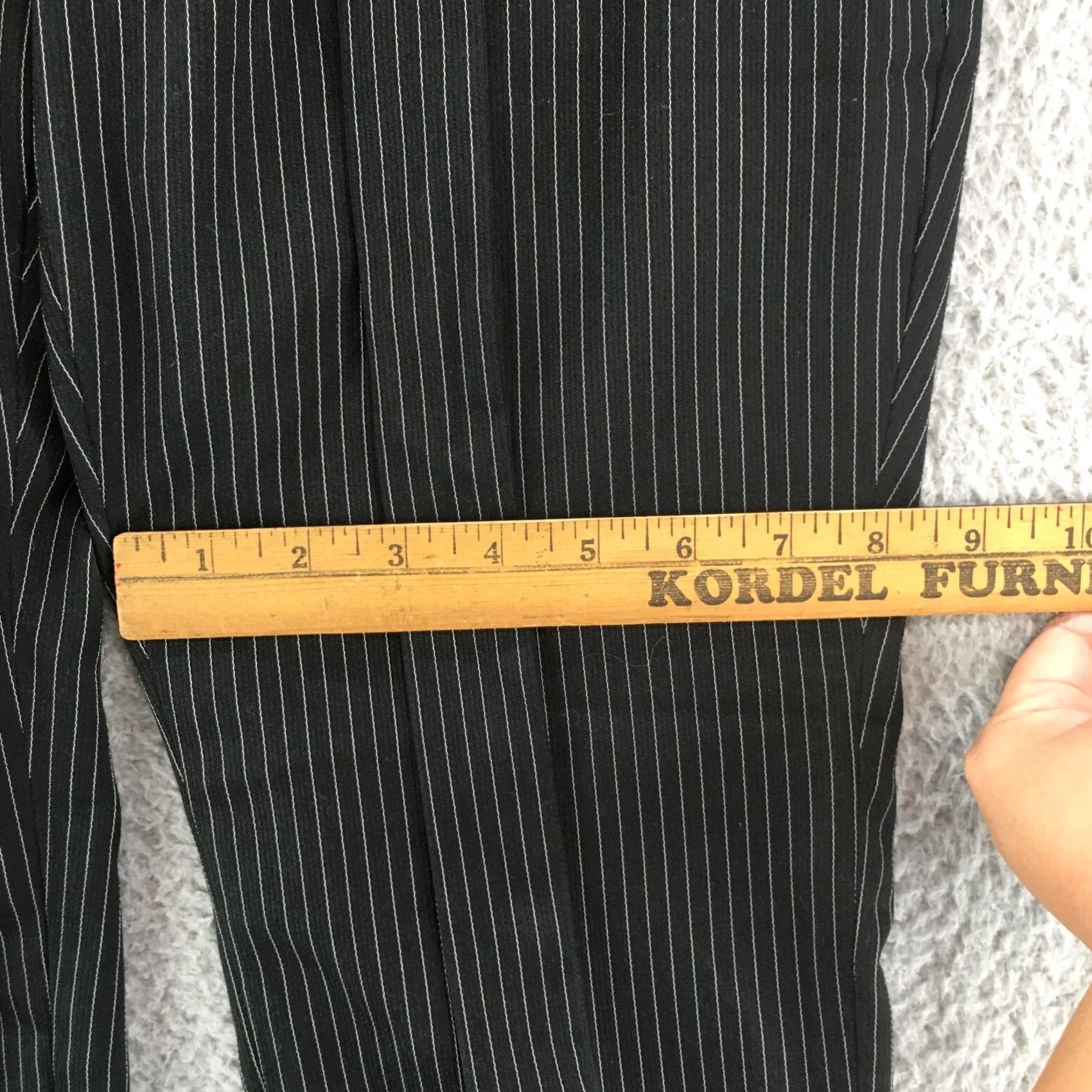 Banana Republic Banana Republic Avery Straight Trouser Dress Pants Womens 4 Petite Black Striped Pants Size 27" / US 4 / IT 40 - 6 Thumbnail