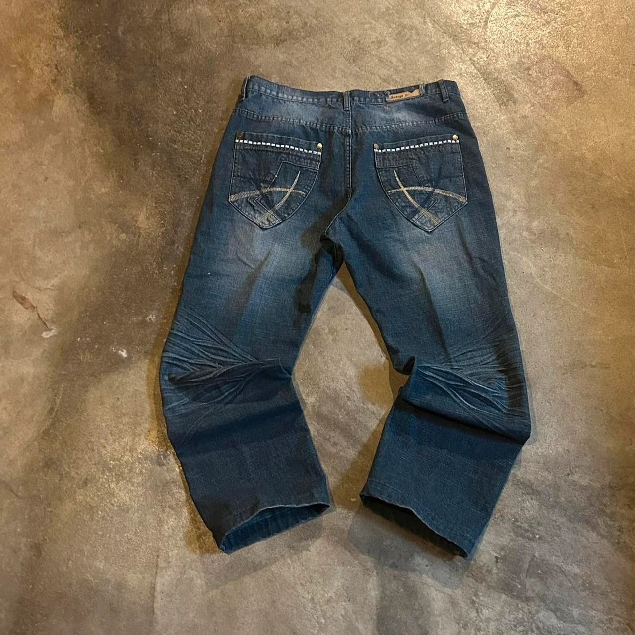Indigo Vintage indigo faded jeans Size US 38 / EU 54 - 2 Thumbnail