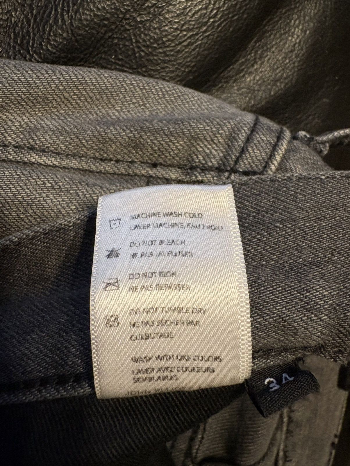 John Elliott John Elliott The Cast 2 Slim Graphite Repaired Jeans Size US 34 / EU 50 - 4 Thumbnail