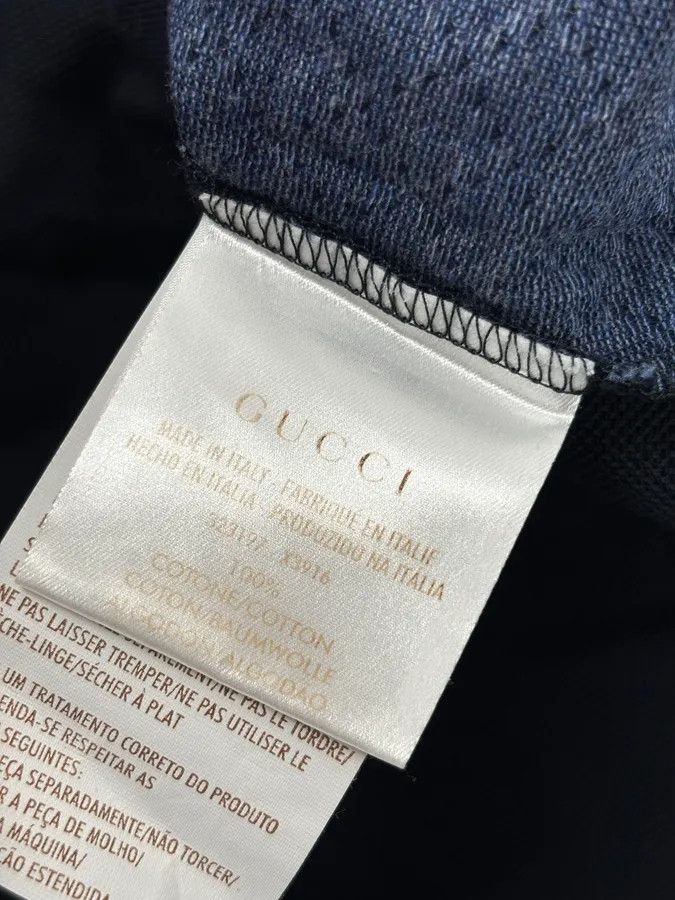 Gucci SS2015 Gucci Navy Cotton Polo Size US M / EU 48-50 / 2 - 8 Thumbnail