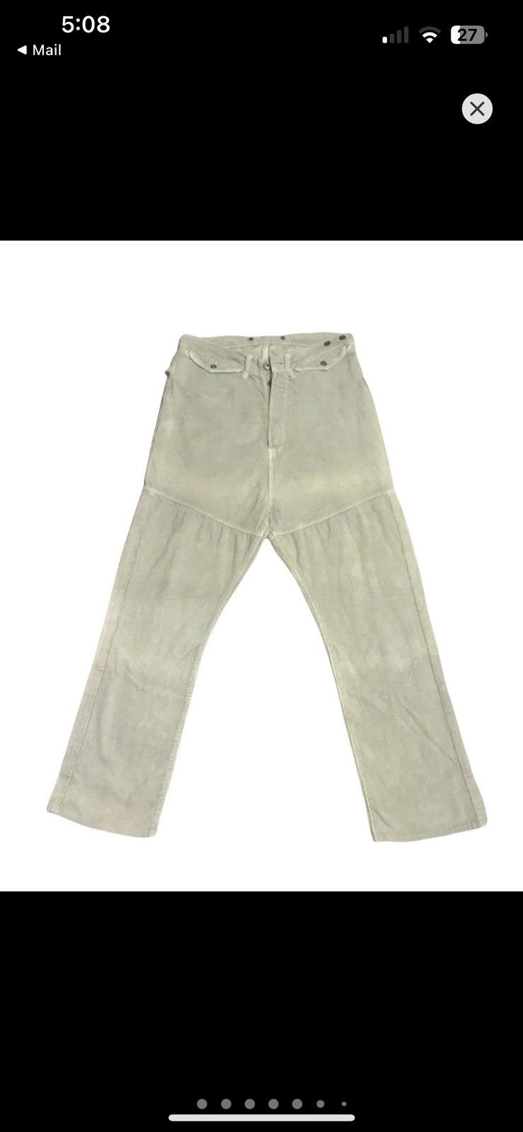 Kapital Kapital Corduroy Pants Cream Size US 33 - 2 Thumbnail