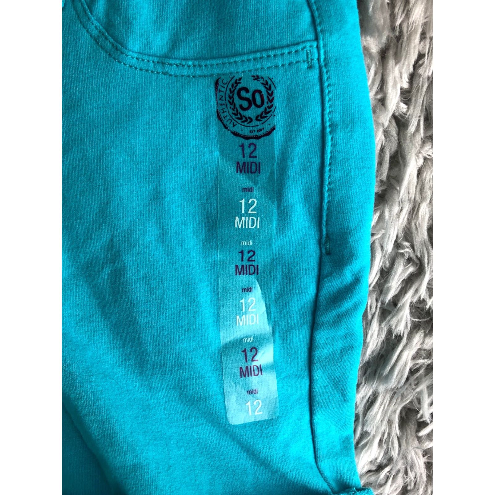 Vintage SO Bermuda Shorts Juniors Size 12 Blue Midi Bermuda Women Casual 5-Pocket Button Fly Cotton Blue Womens Size 34" / US 12 / IT 48 - 4 Thumbnail