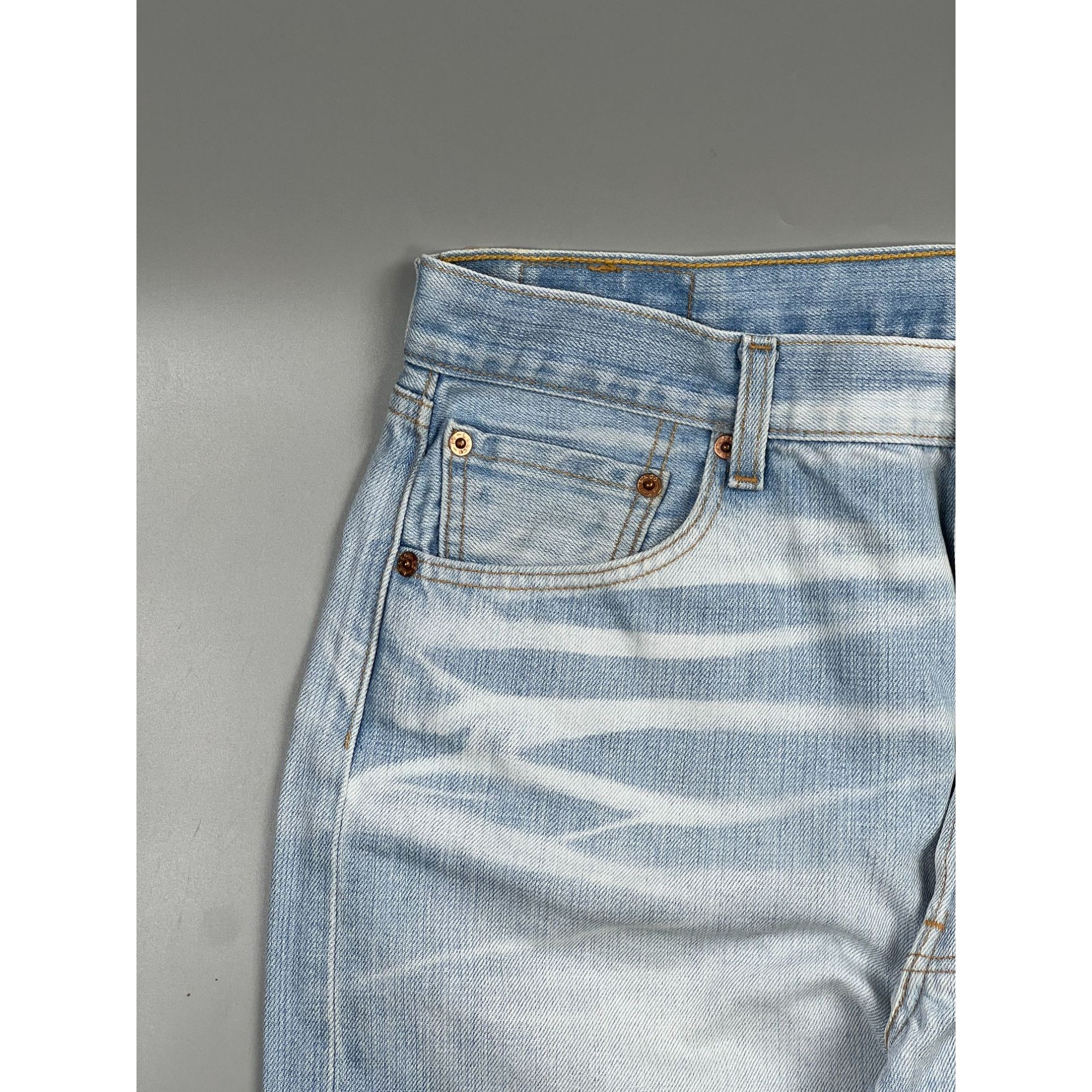 Levi's Levi’s 501 Acid Light Wash Denim Jeans Pants (Y0897) Size US 36 / EU 52 - 4 Thumbnail